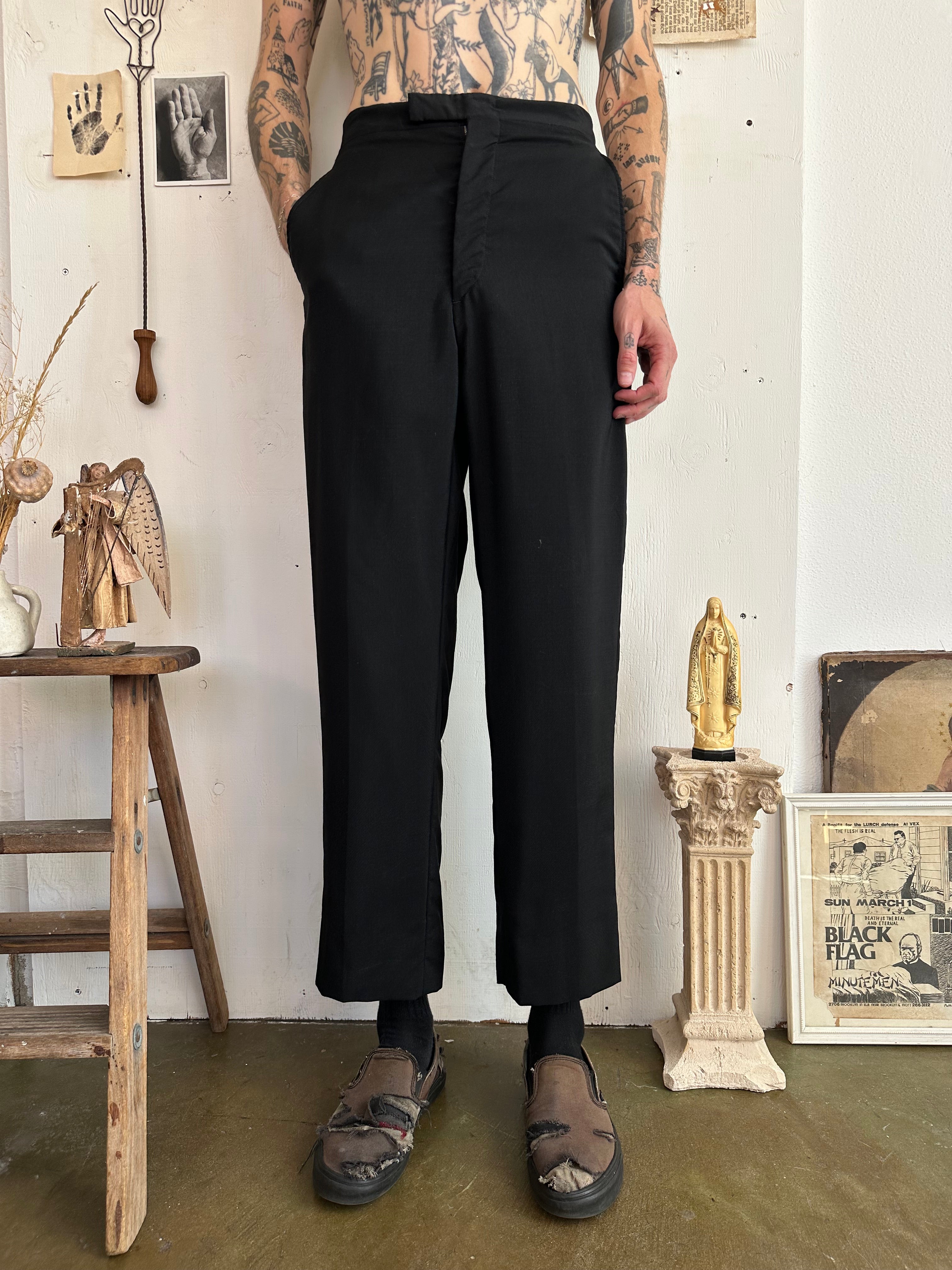 1970s Flat Front Officer Trousers (28/29)