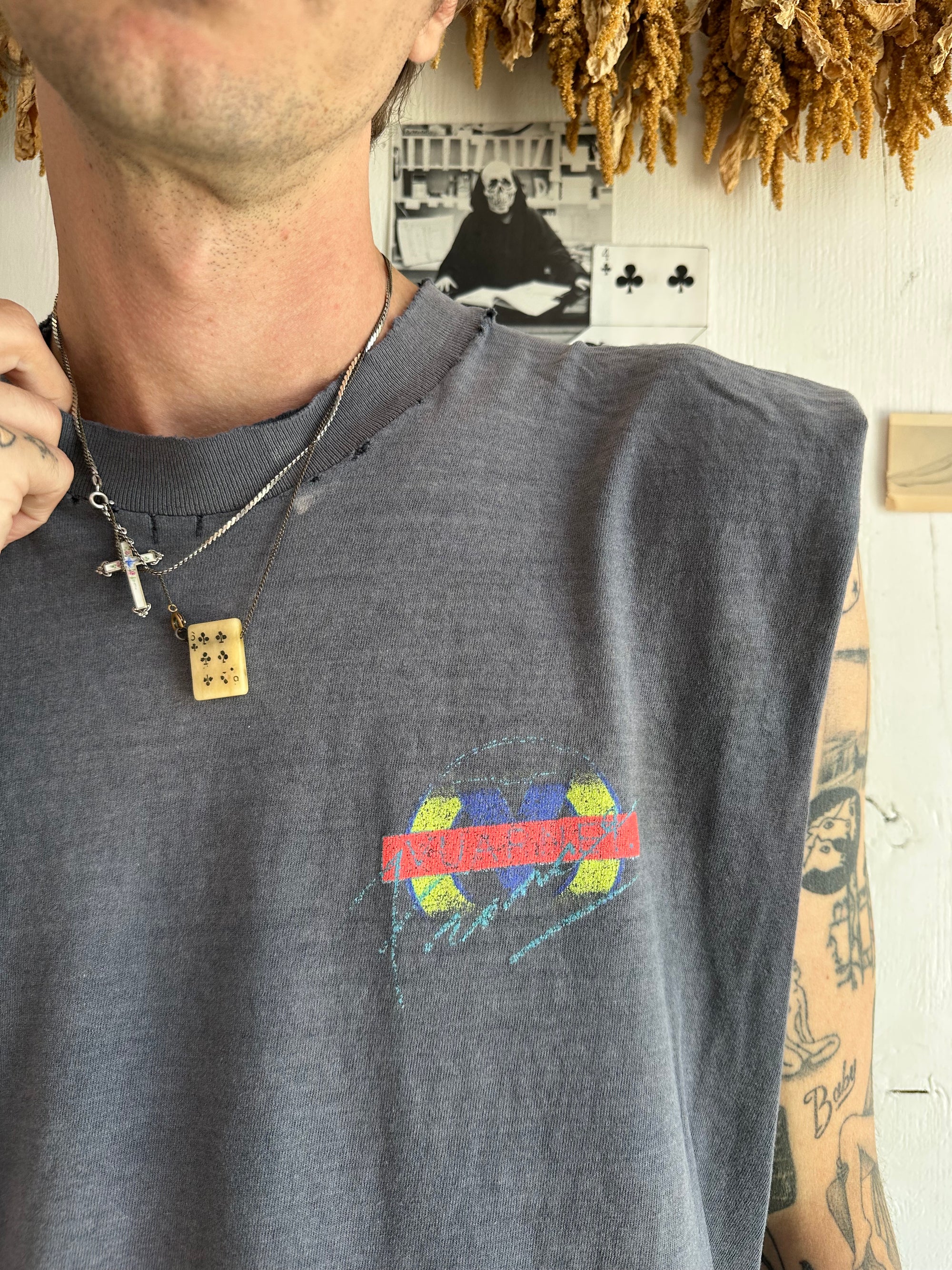 1980s Thrashed and Sunfaded Vuarnet Muscle Tee