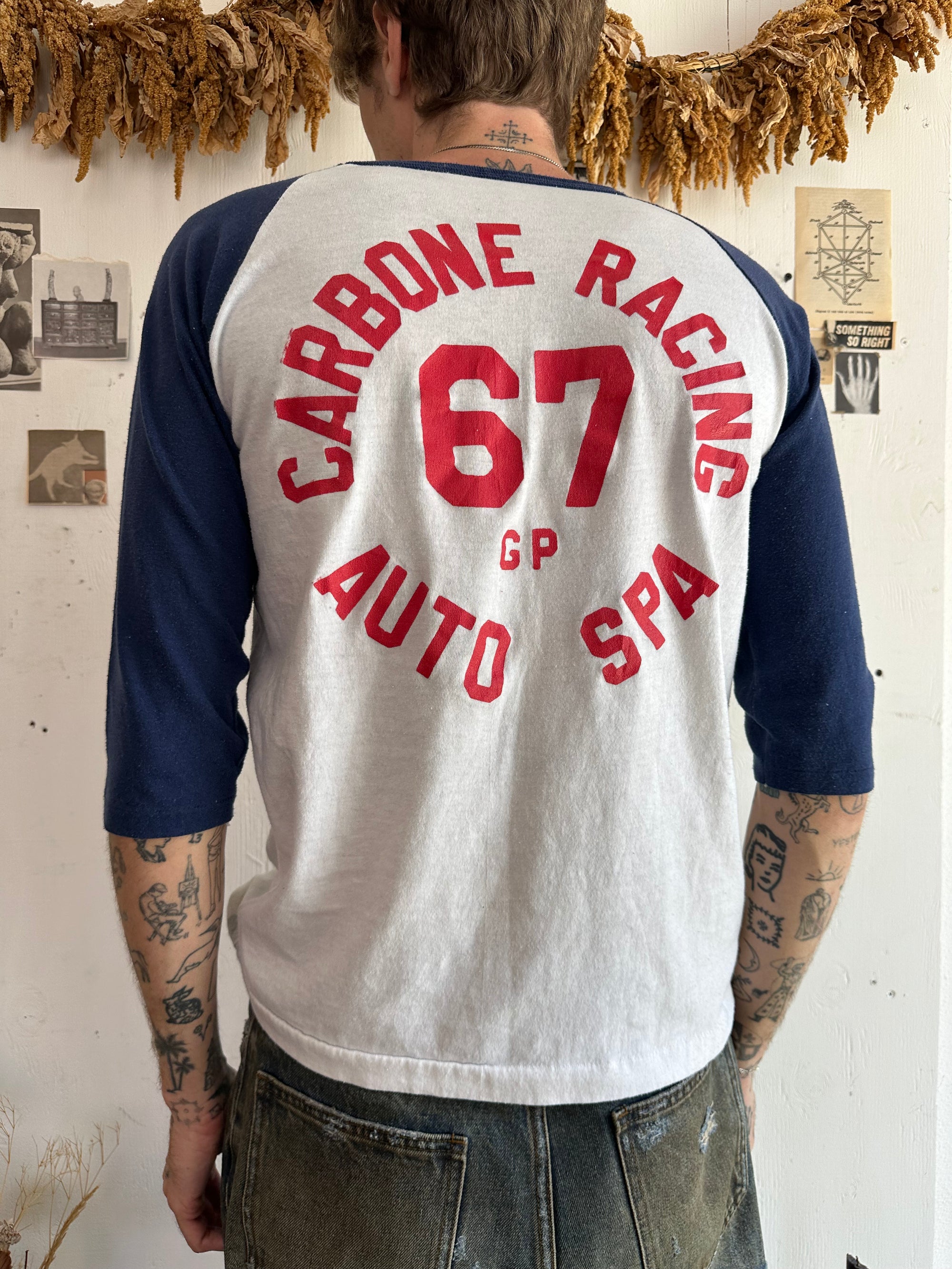1970s Carbone Racing Number 67 Baseball Tee