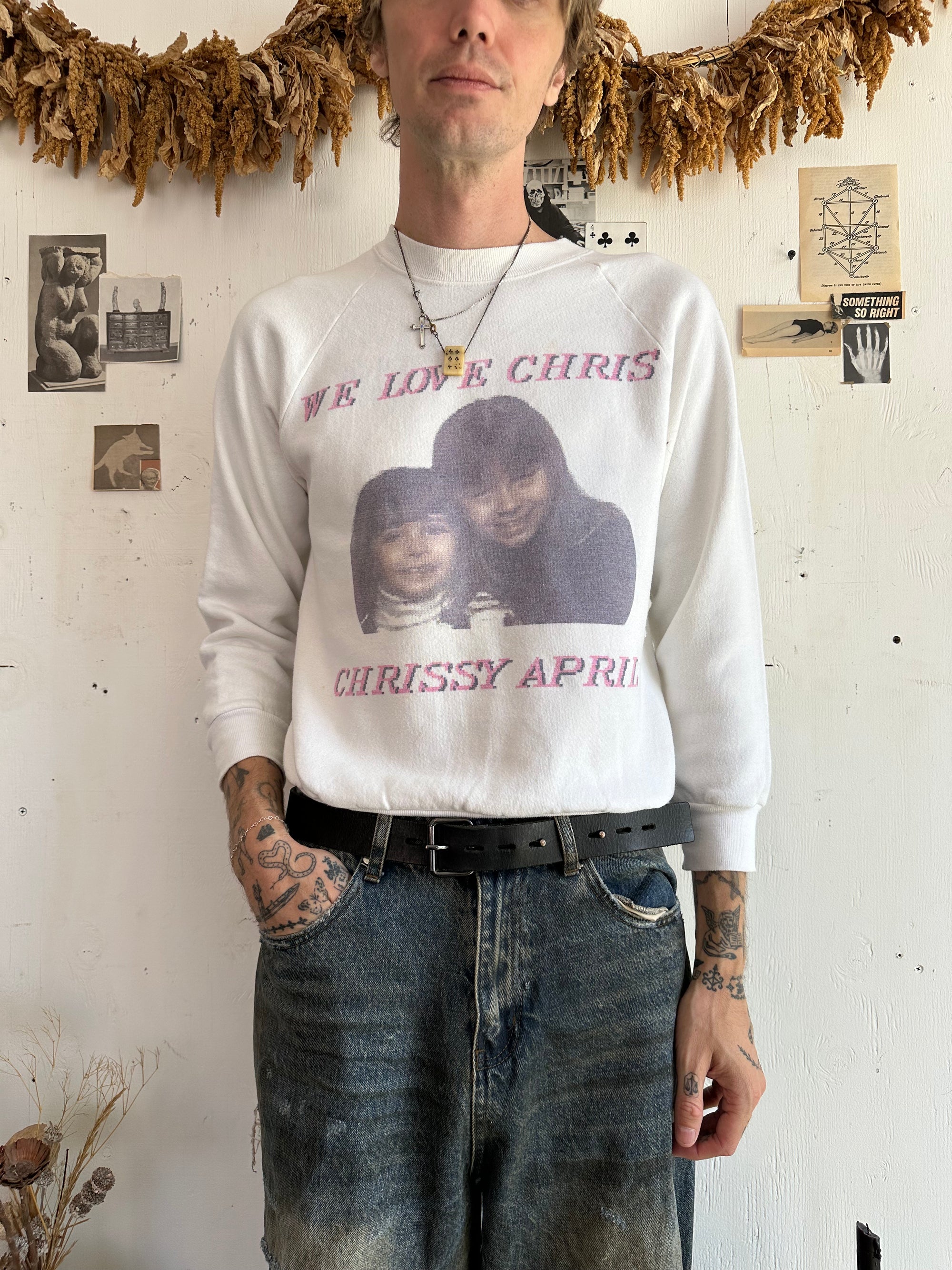 1980s We Love Chris Portrait Sweatshirt
