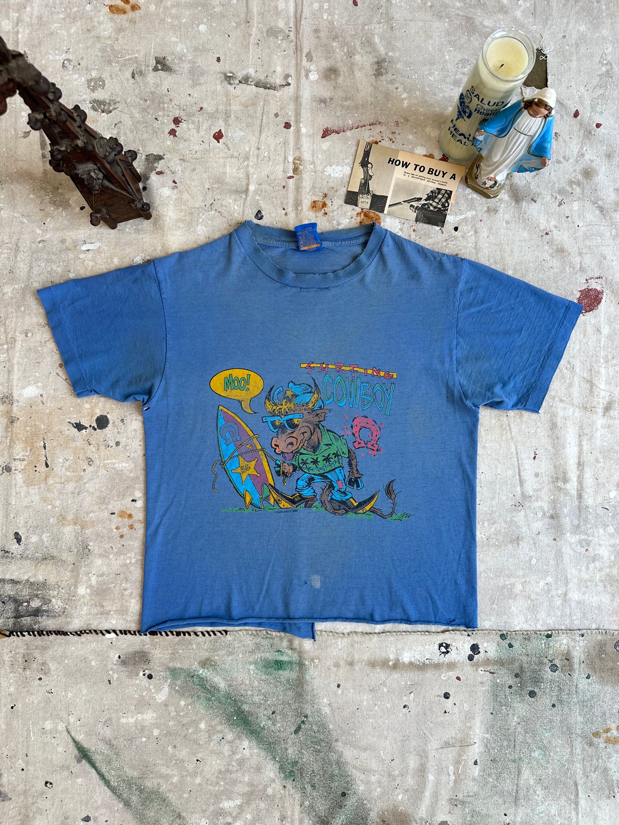 1970s Thrashed Surfing Cowboy Tee
