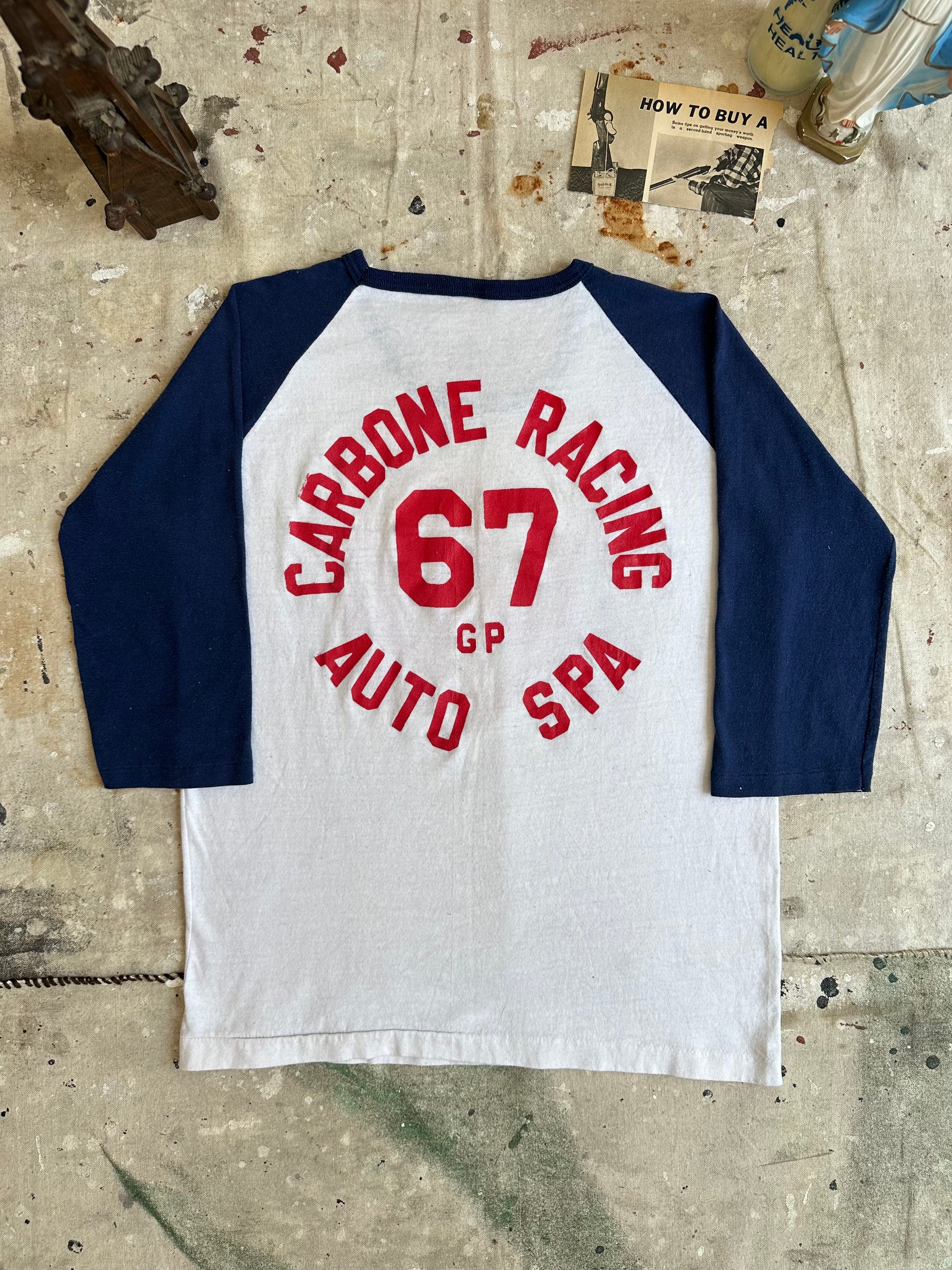1970s Carbone Racing Number 67 Baseball Tee