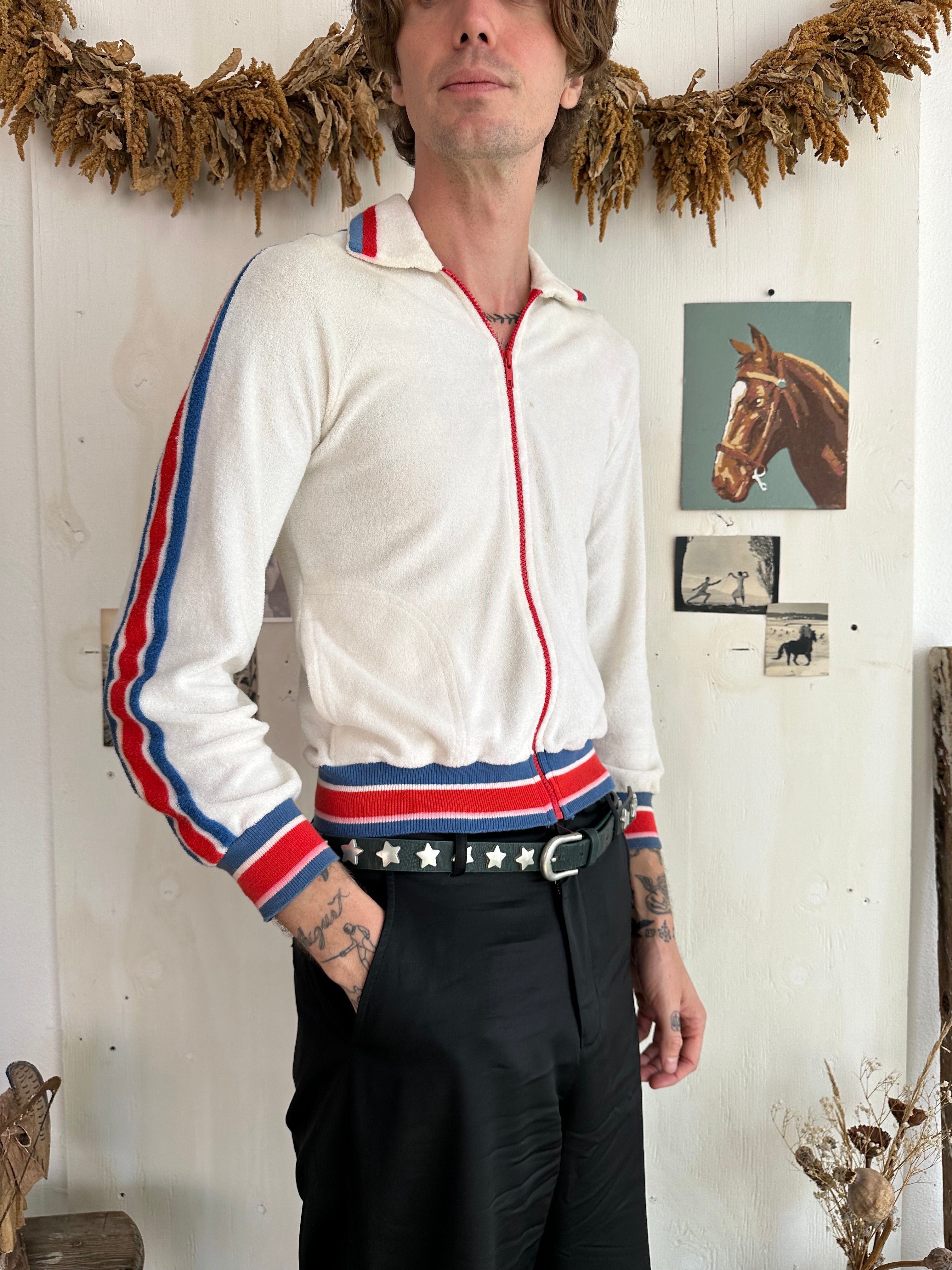 1980s French Terry Track Jacket (S)