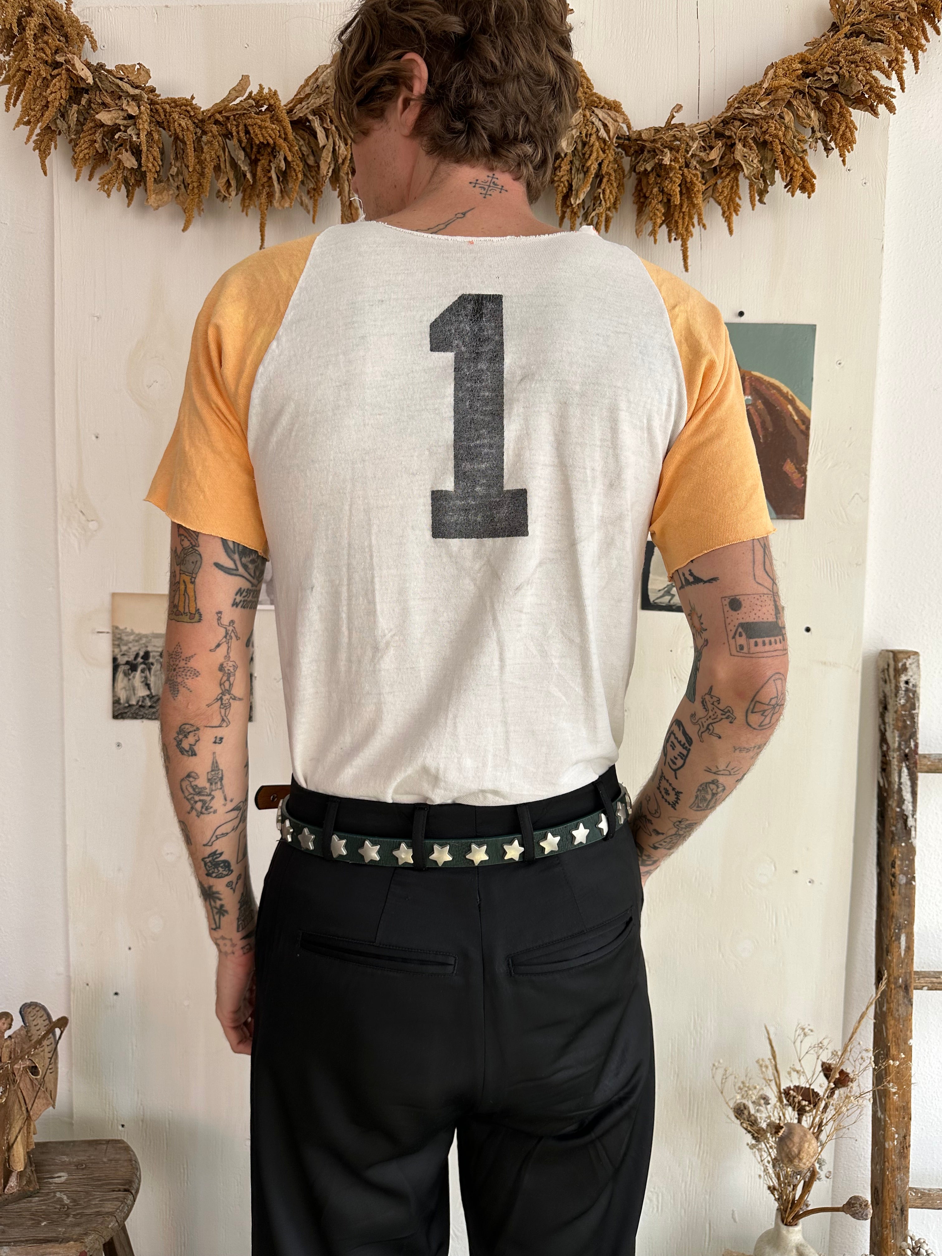 1970s Thrashed Baptist Temple Baseball Tee (S/M)