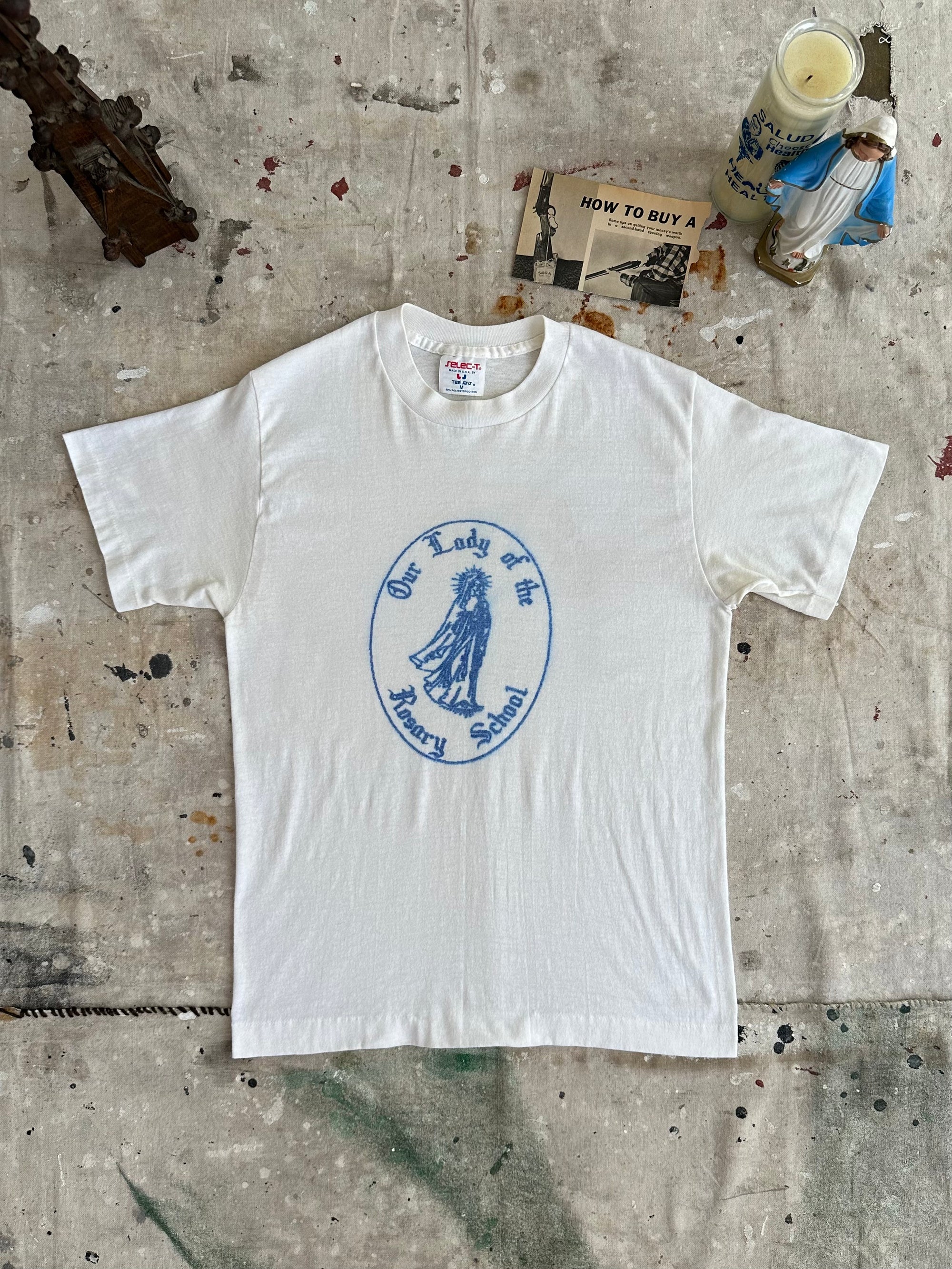 1980s Faded Lady of the Rosary School Tee