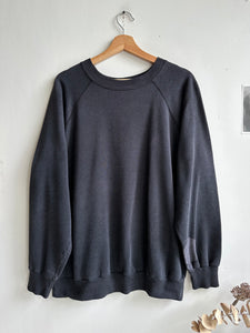 1980s Well-Worn Black Sweatshirt (XXL)