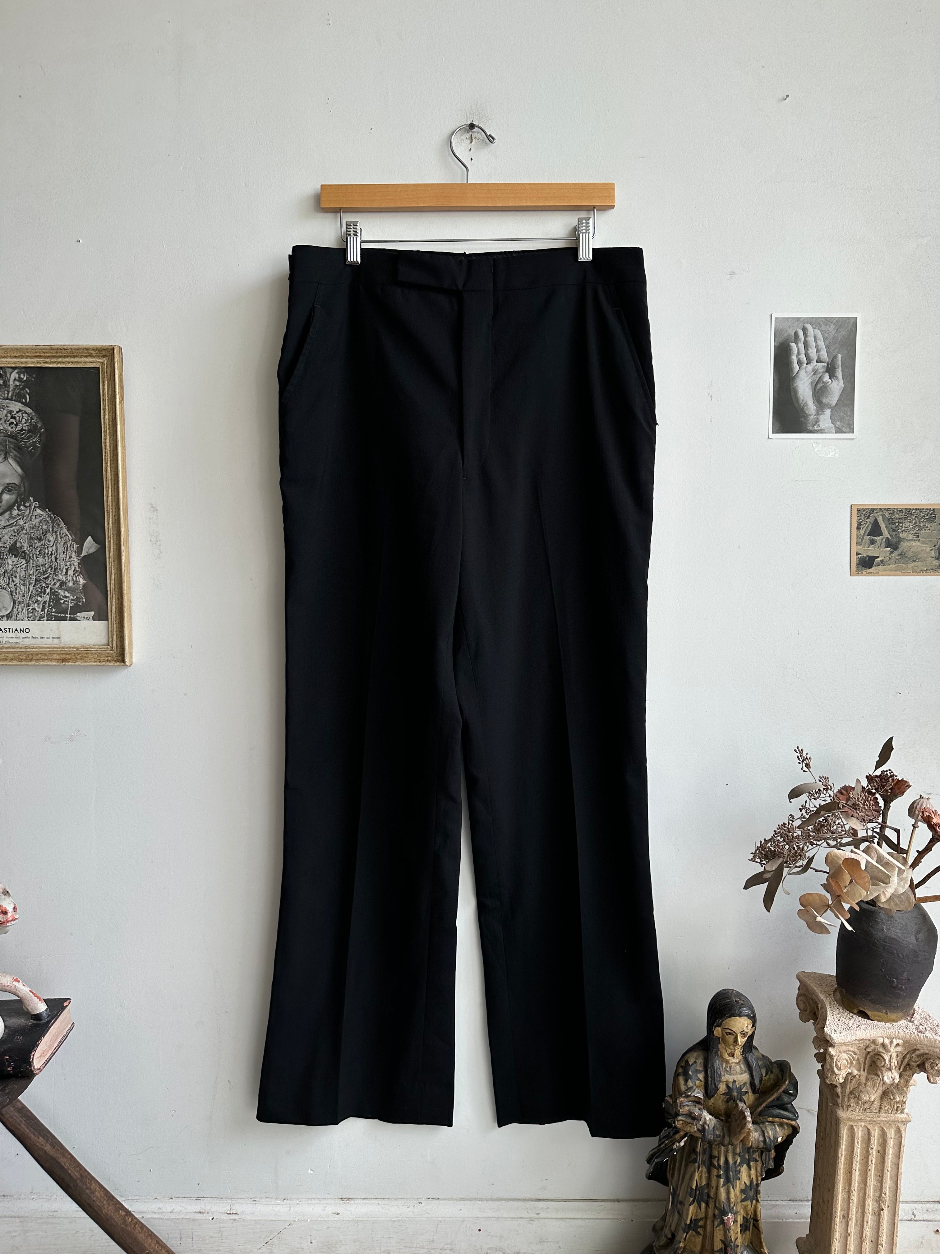 1980s Clasp Fly Tuxedo Trousers (35 x 31)