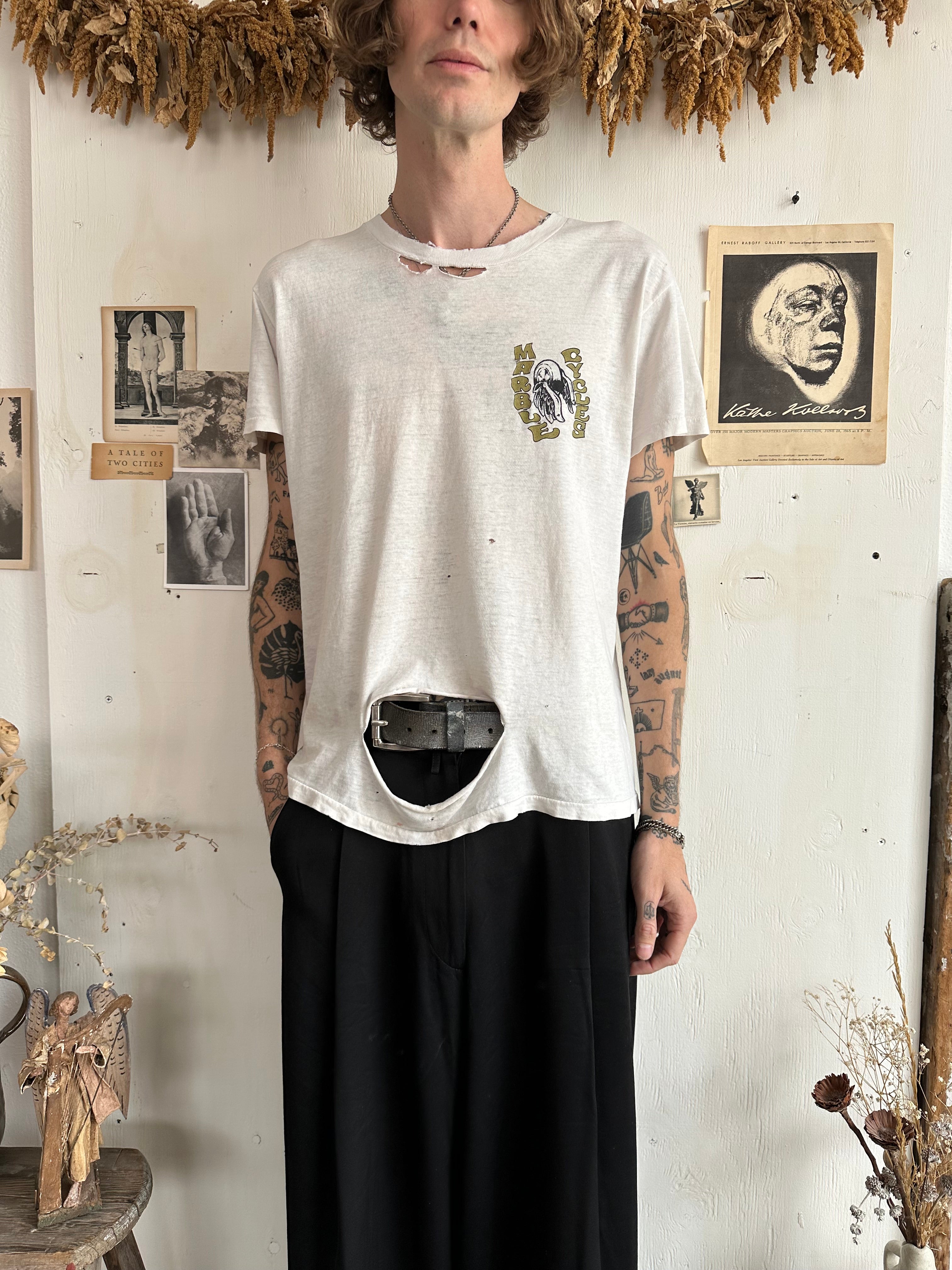 1980s Thrashed Marble Cycles Tee (M)