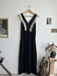 1970s Frilled Slip Dress (M)