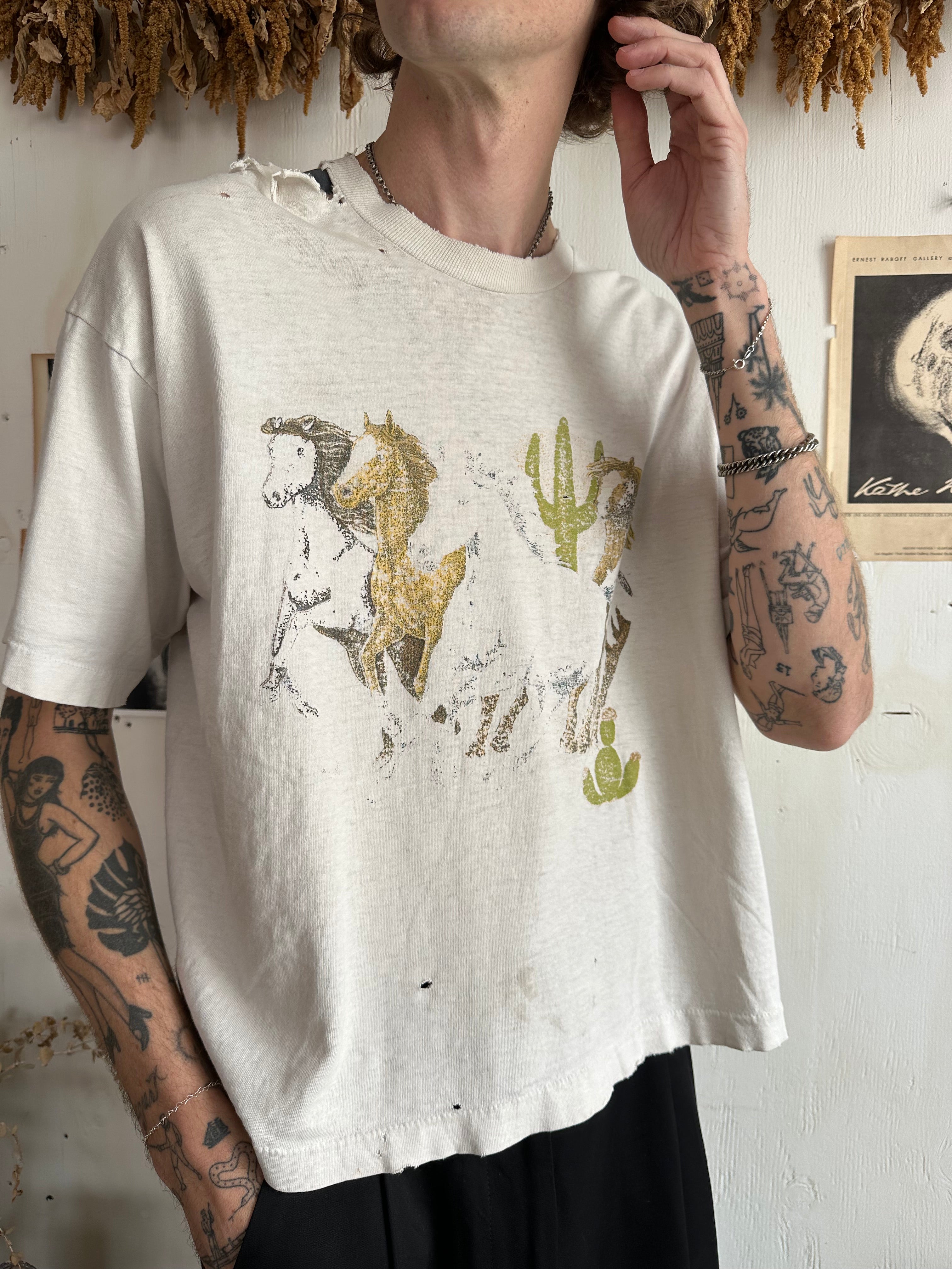 1990s Thrashed Horse Stampede Tee (Boxy M/L)