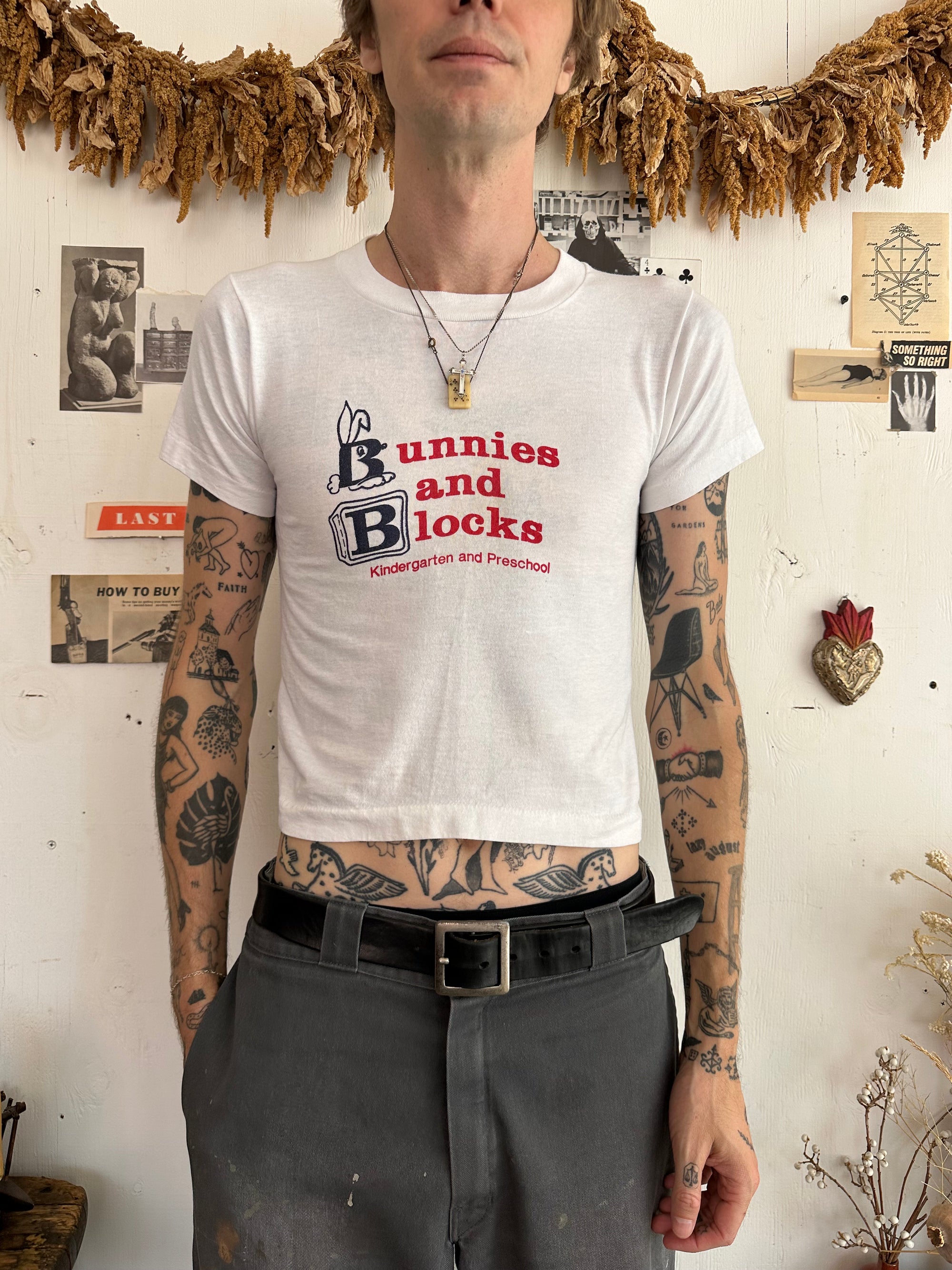 1990s Bunnies & Blocks Tiny Tee (XS)
