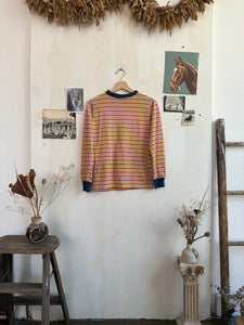 1980s Striped Long Sleeve Ringer (S)