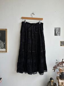 1990s Velvet Skirt (Adjustable M)