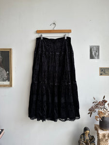 1990s Velvet Skirt (Adjustable M)