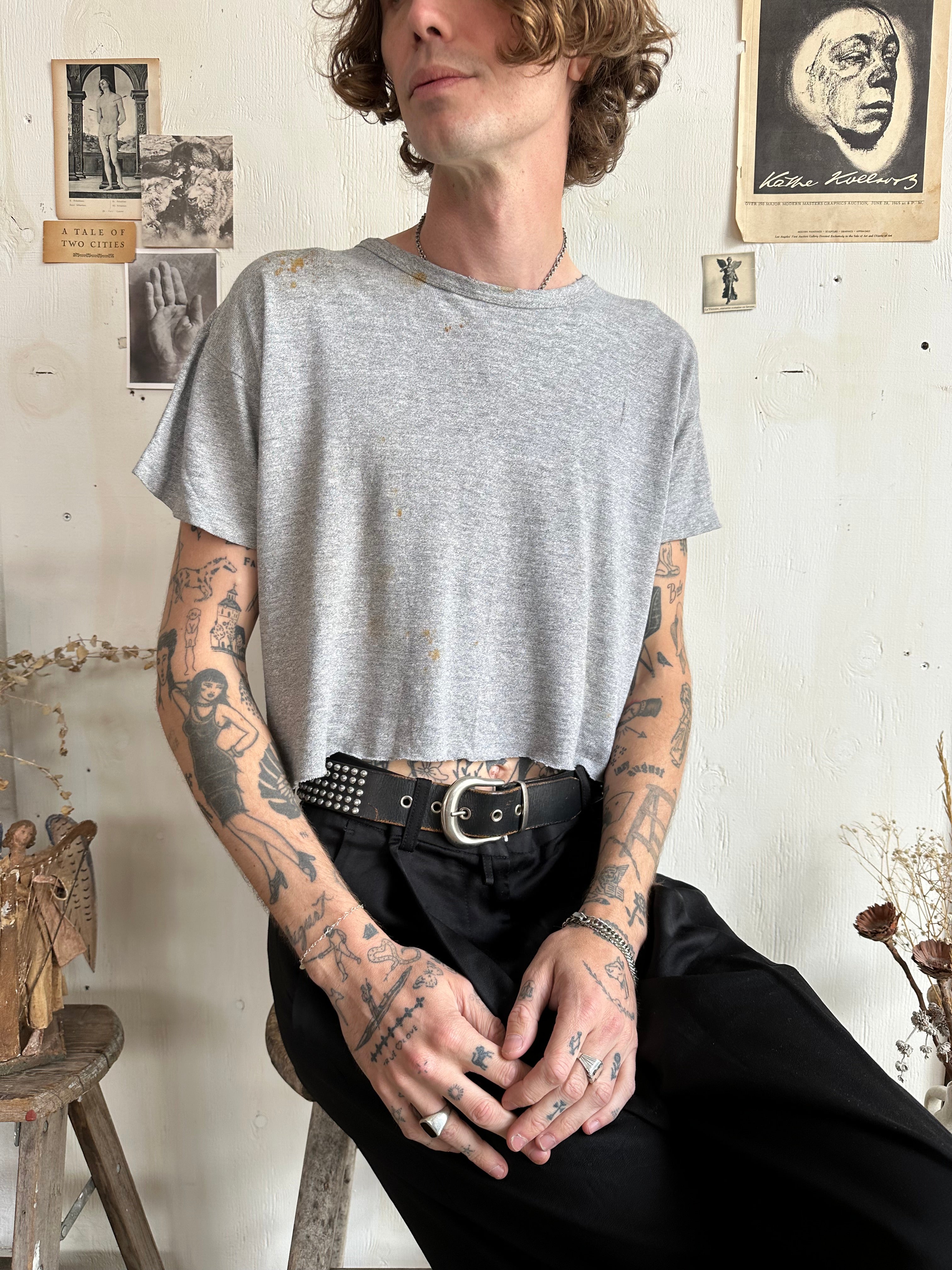 1970s Cropped Champion “Bluebar” Blank (Boxy XS/S)