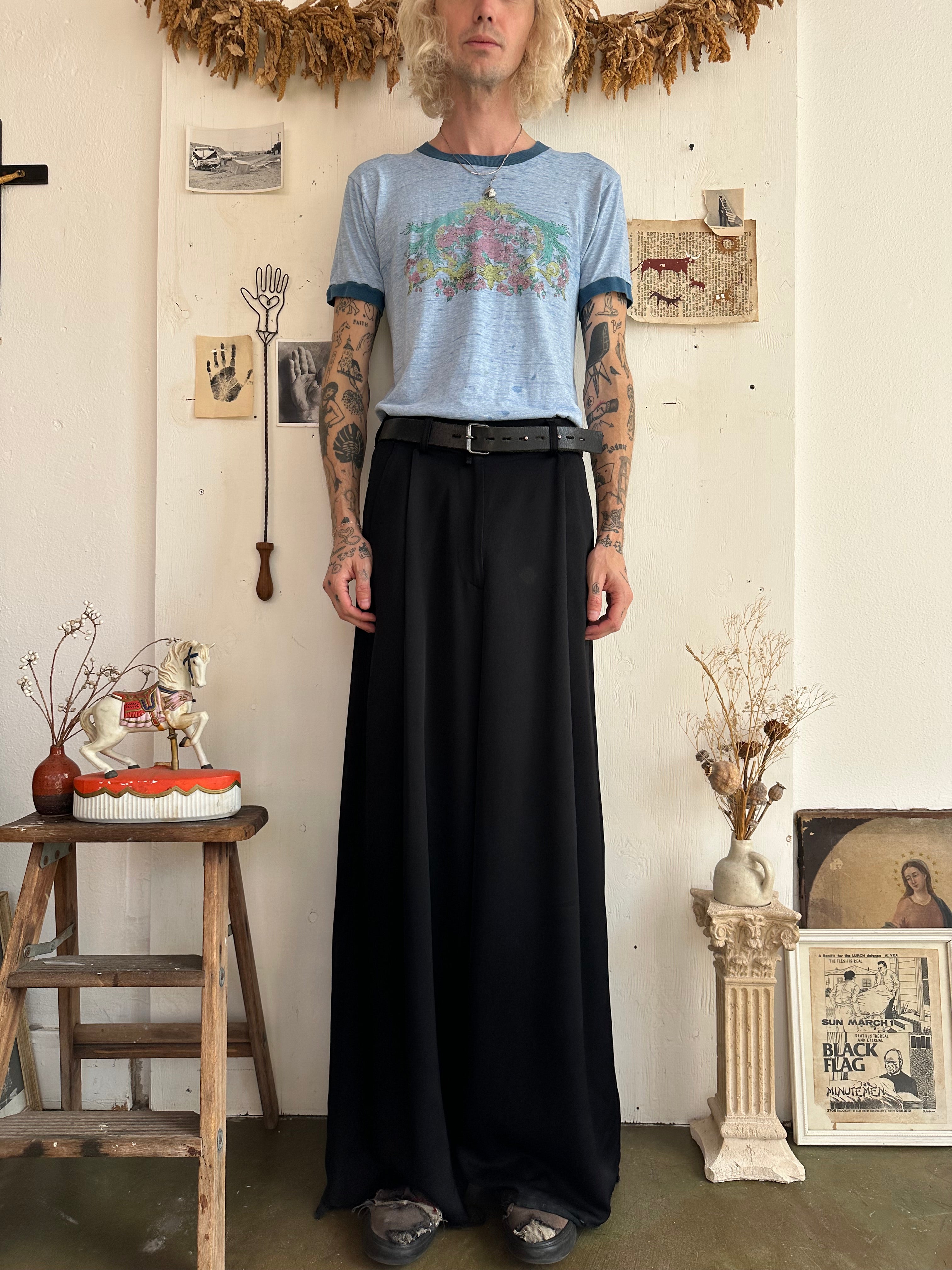 1980s Paper Thin Floral Ringer (M)