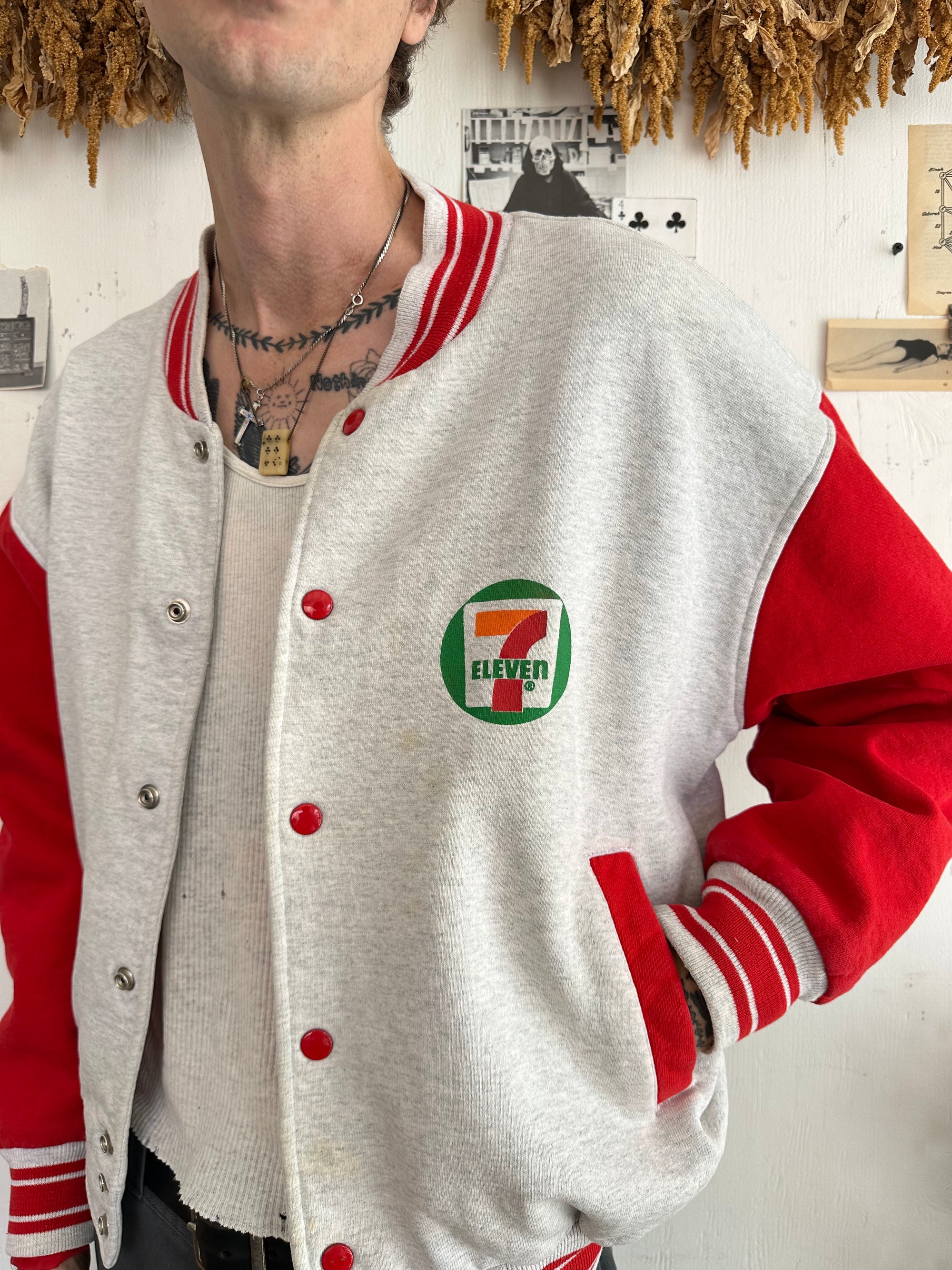 1990s 7-Eleven Sweatshirt Letterman (L)