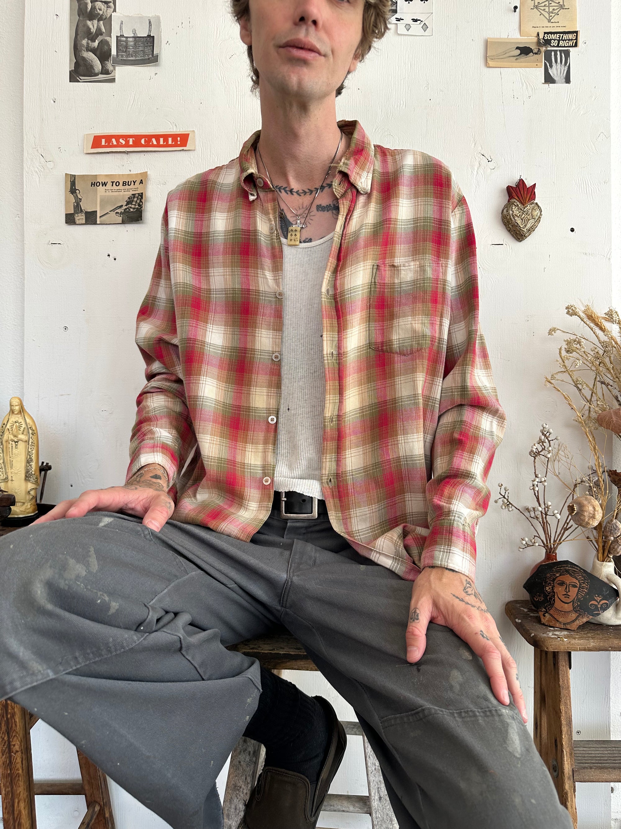1980s Well Worn Cotton Flannel (XL)