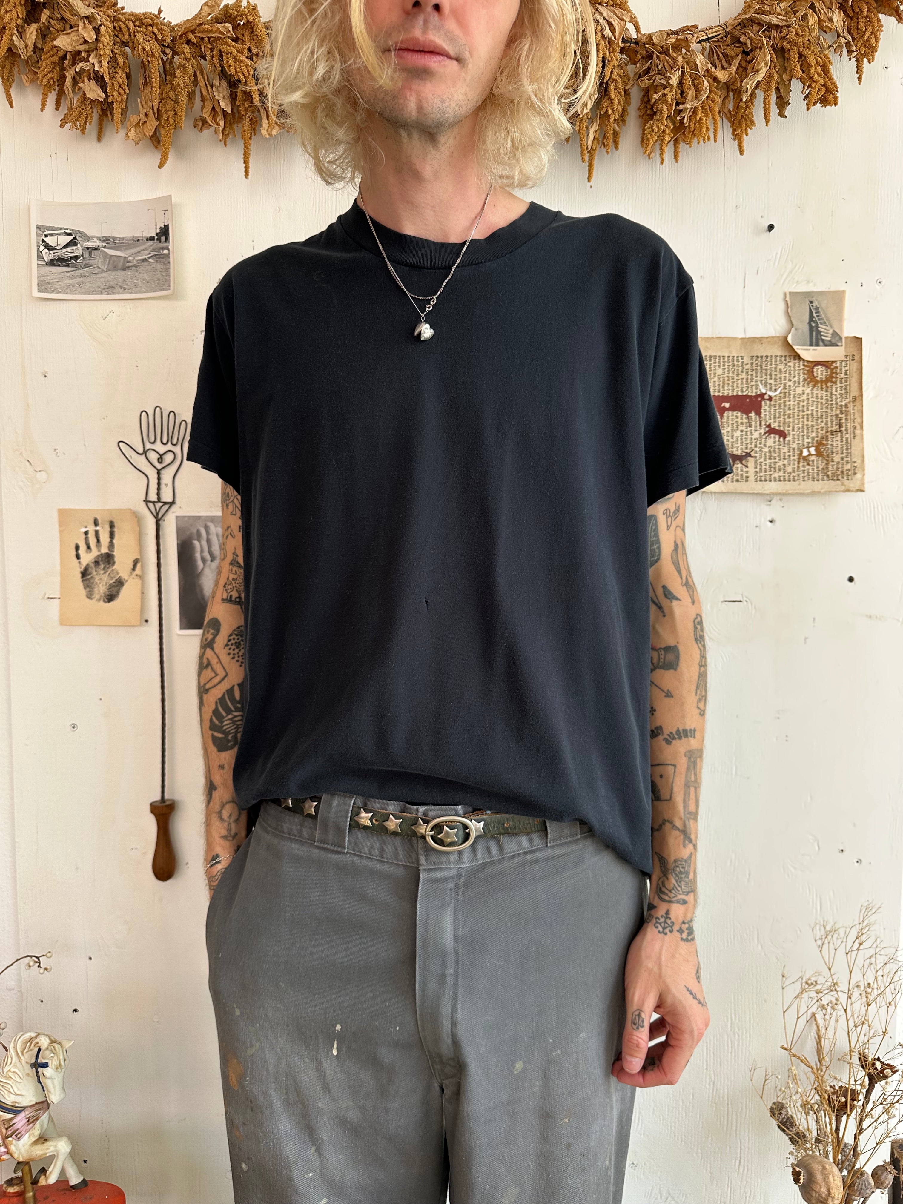 1990s Well Worn Black Blank (L)