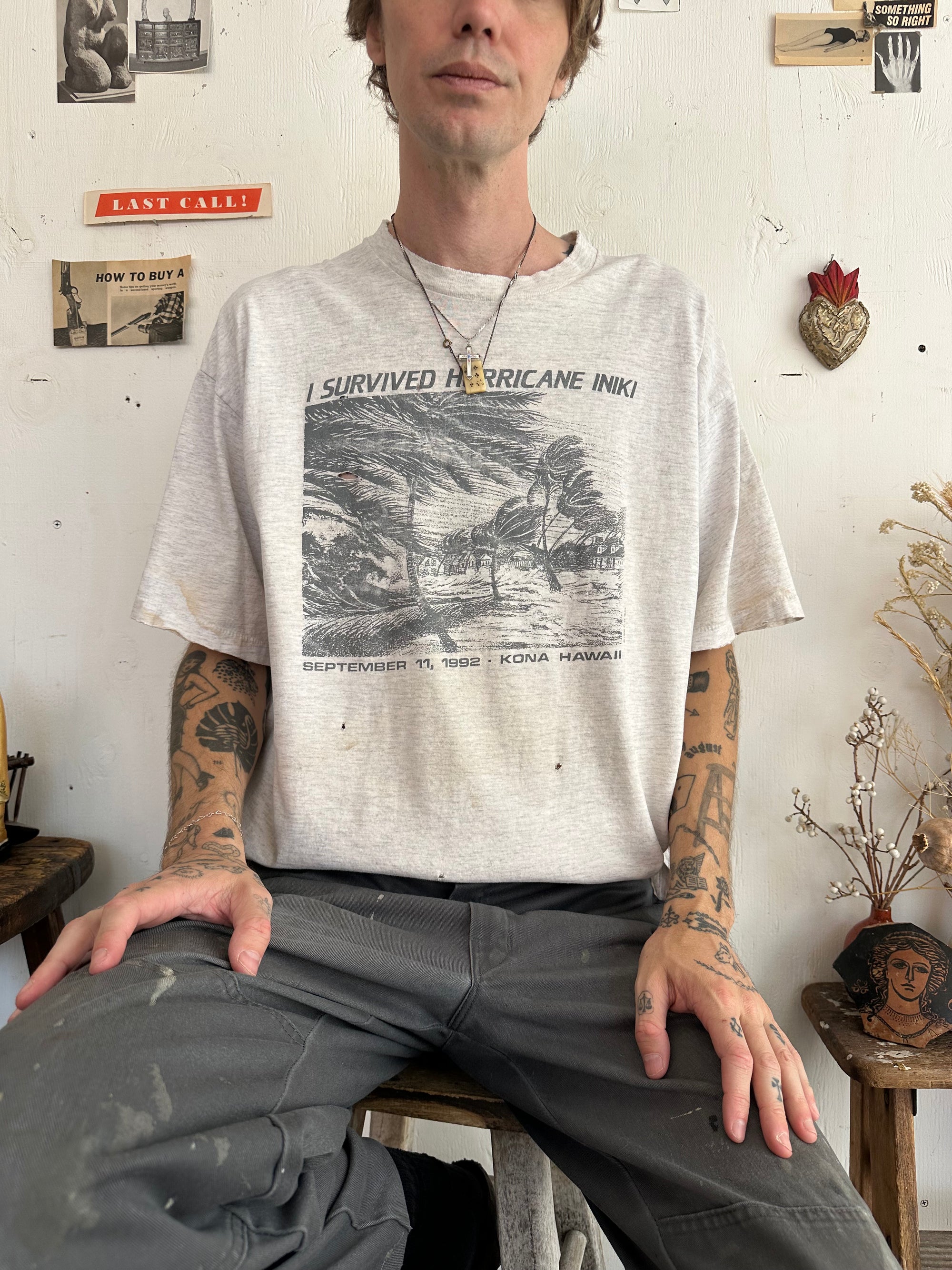 1992 Well-Worn Hurricane Iniki Tee (XL)