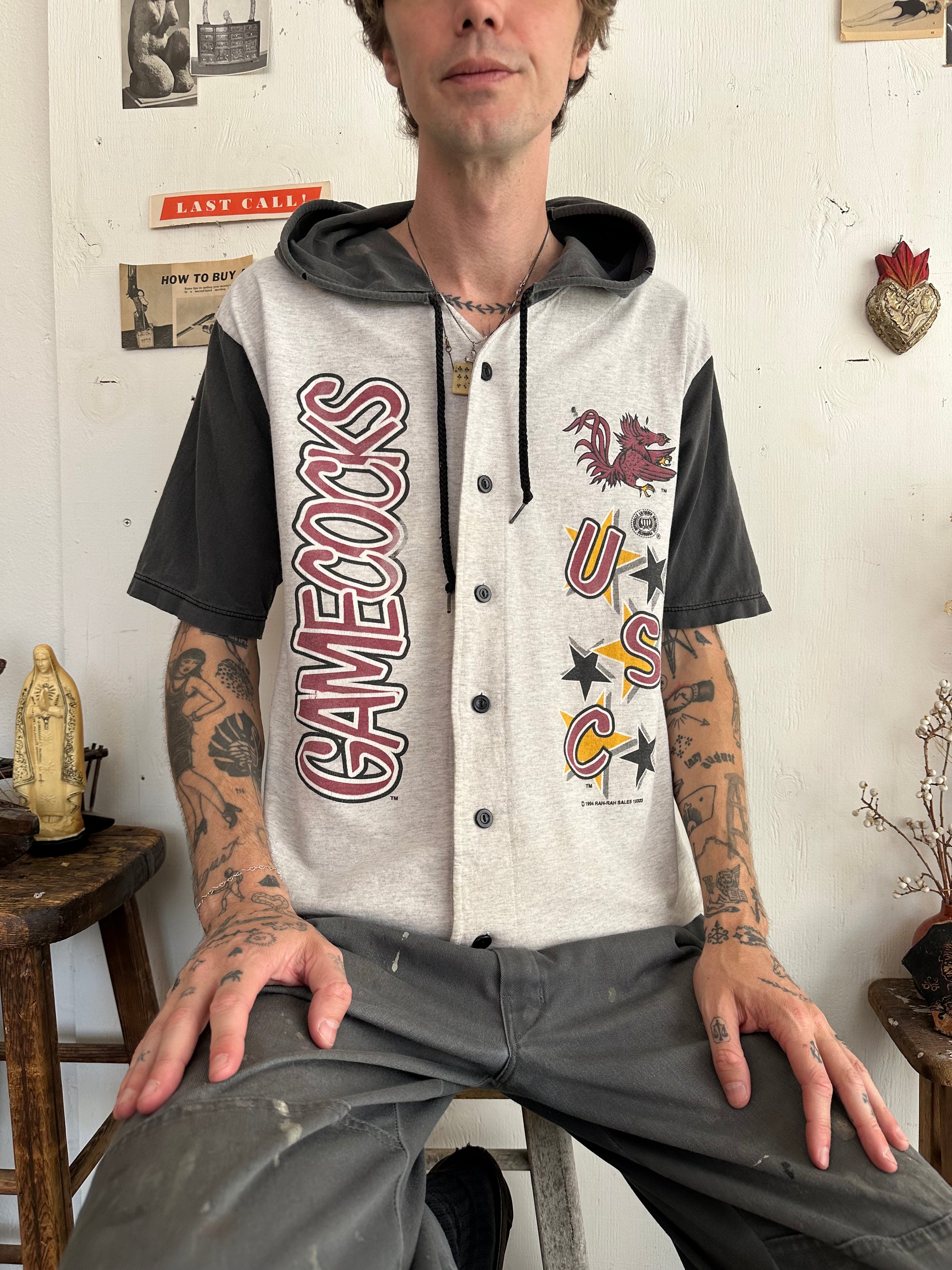 1994 GameCocks Hooded Baseball Jersey (L)