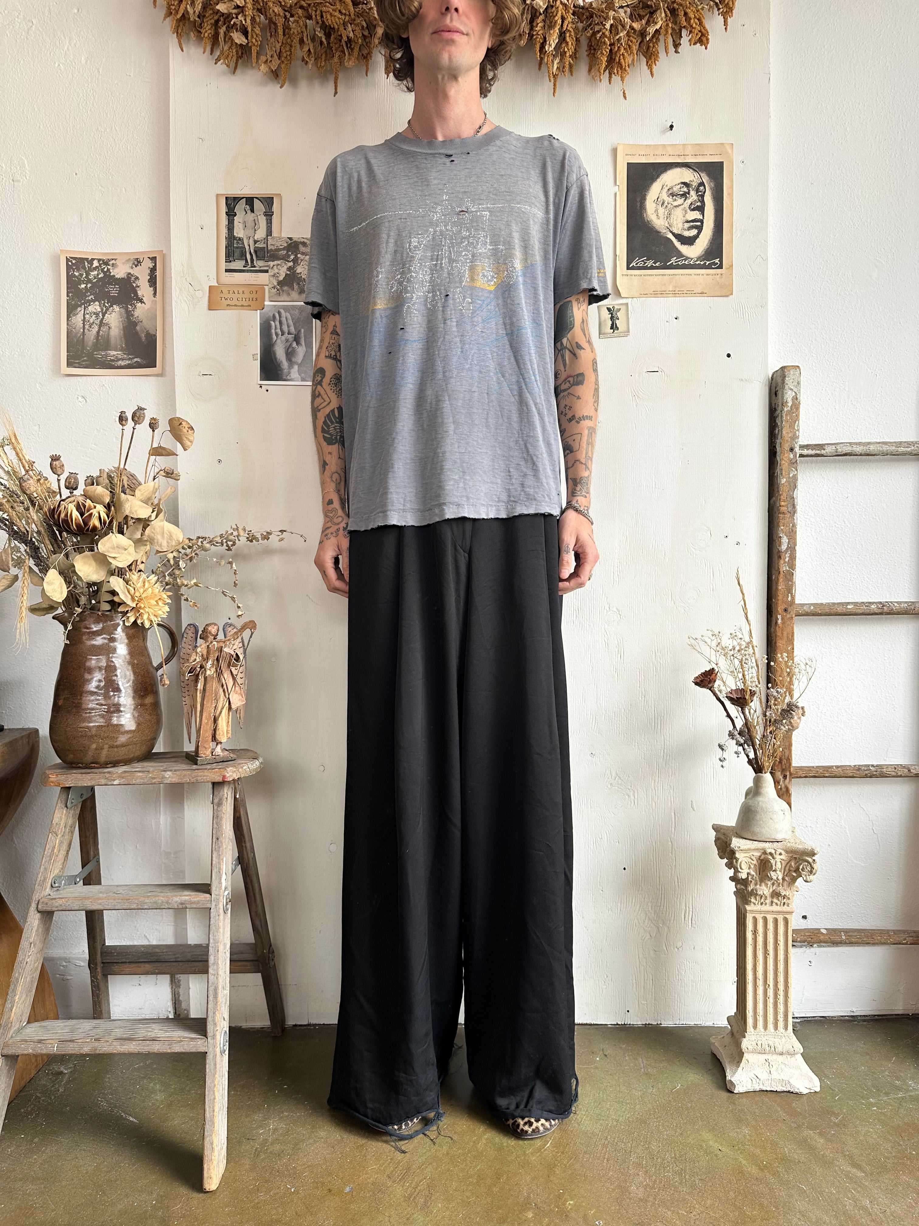 1980s Thrashed Apache helicopter Tee (XL)