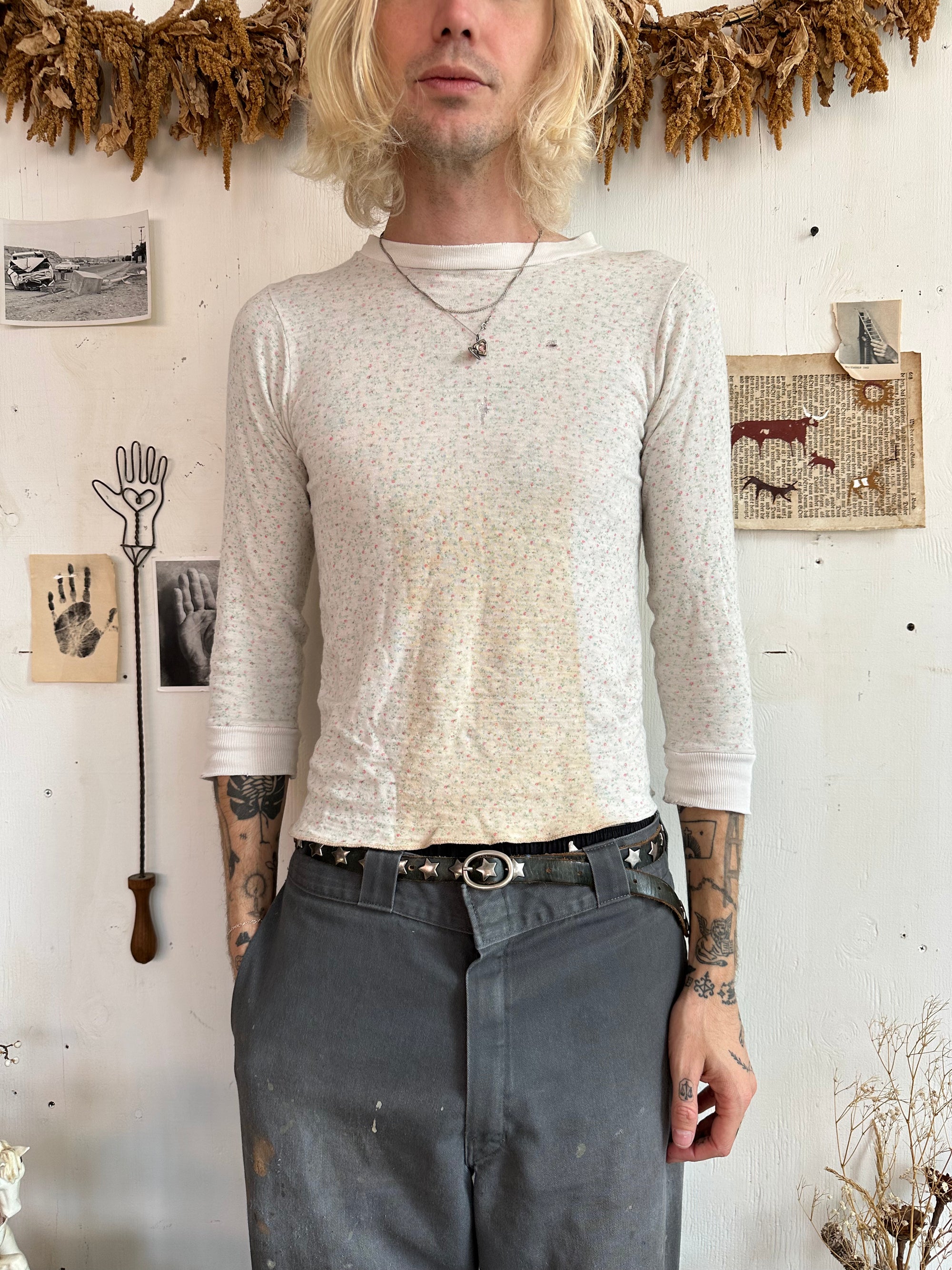 1970s Thrashed Floral Thermal