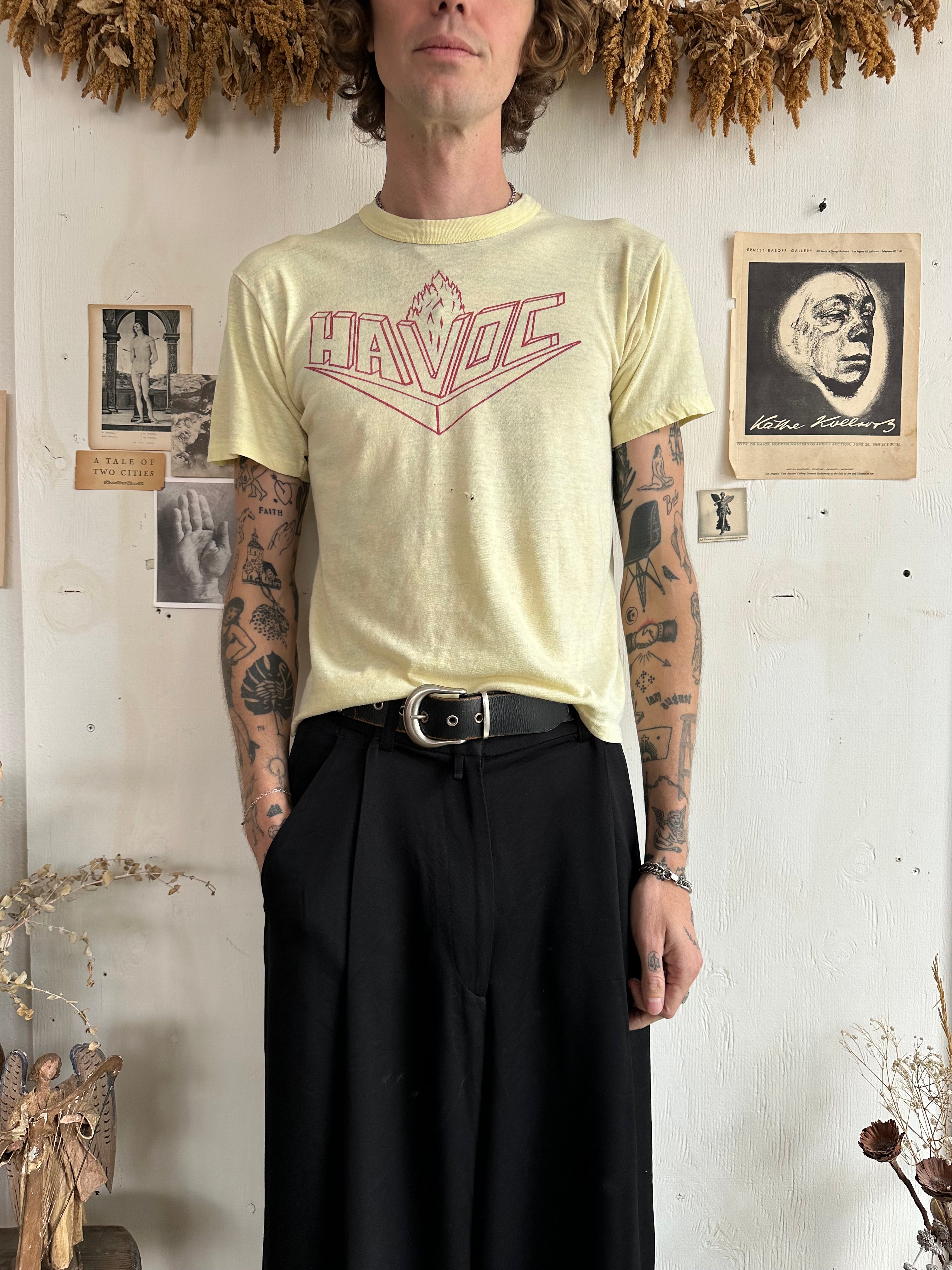 1970s Paper thin “HAVOC” Tee (M)