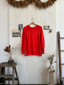 1970s Paint Stained Red Crewneck (L)