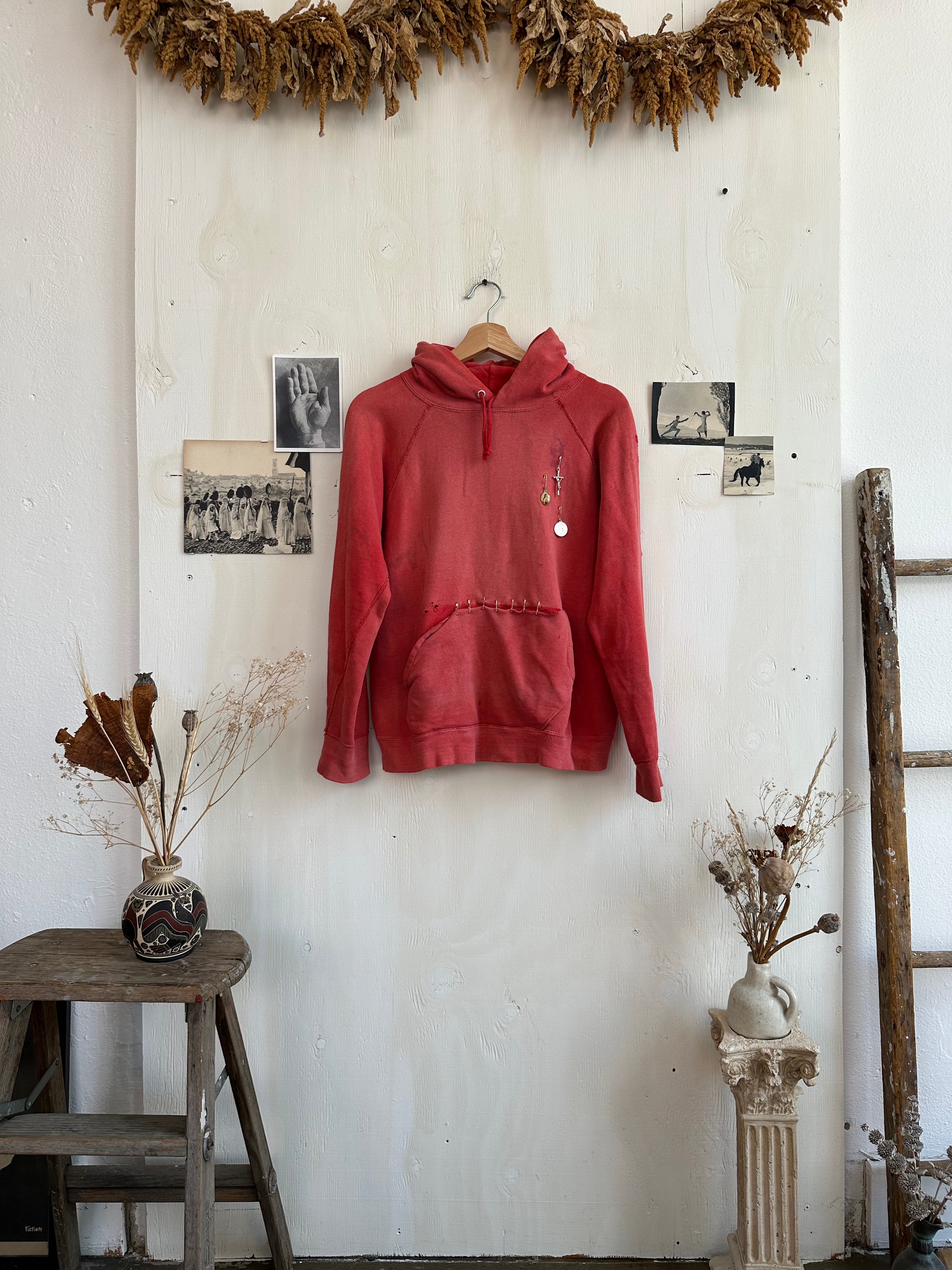 1960s Sunfaded Red Hoodie (Boxy M)