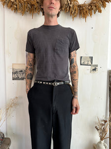 1970s Perfect Black Faded Pocket Tee (Boxy S)