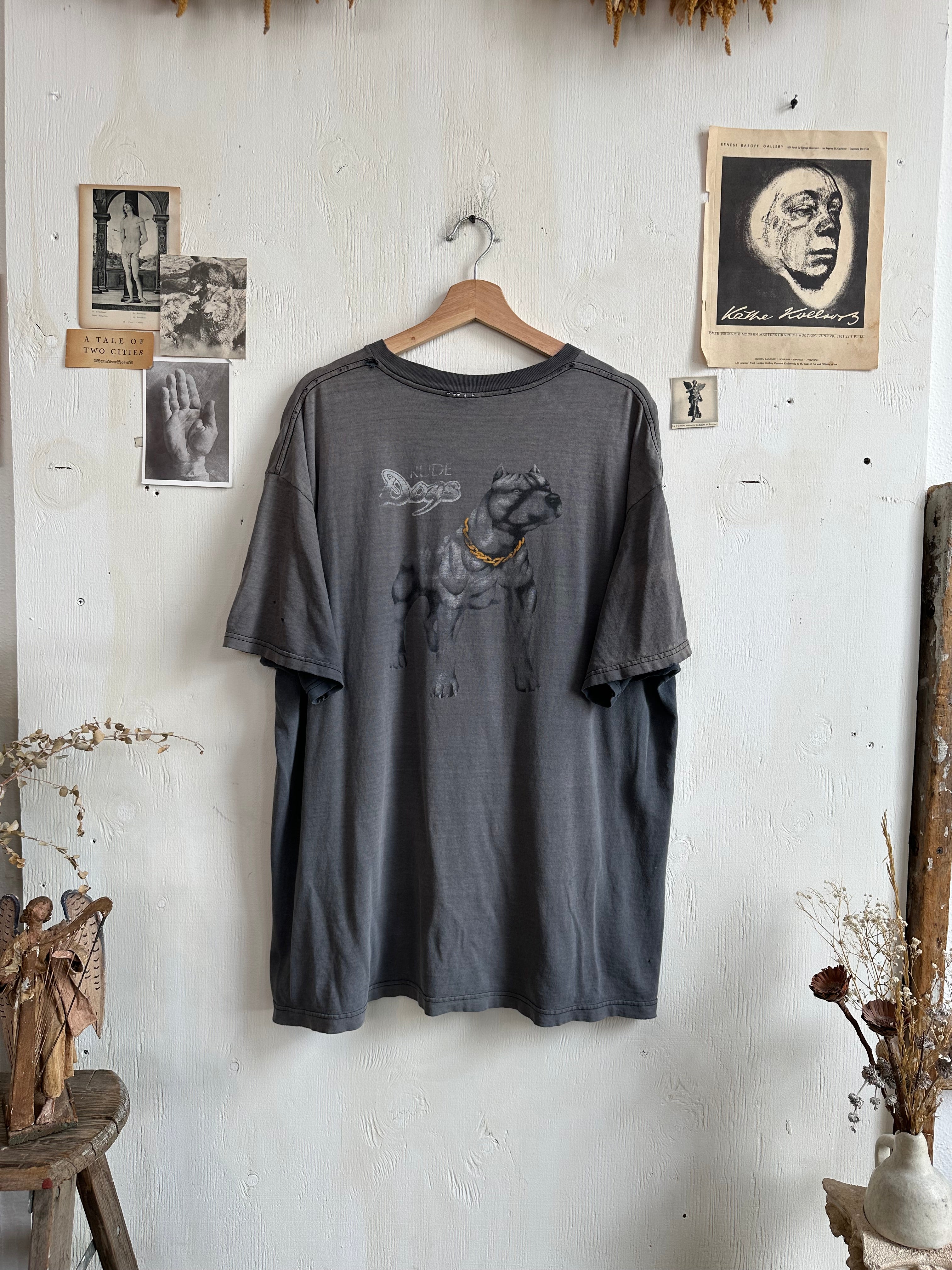 1990s Sun-faded “Rude Dogs” Pitbull T-shirt (Boxy XL/XXL)