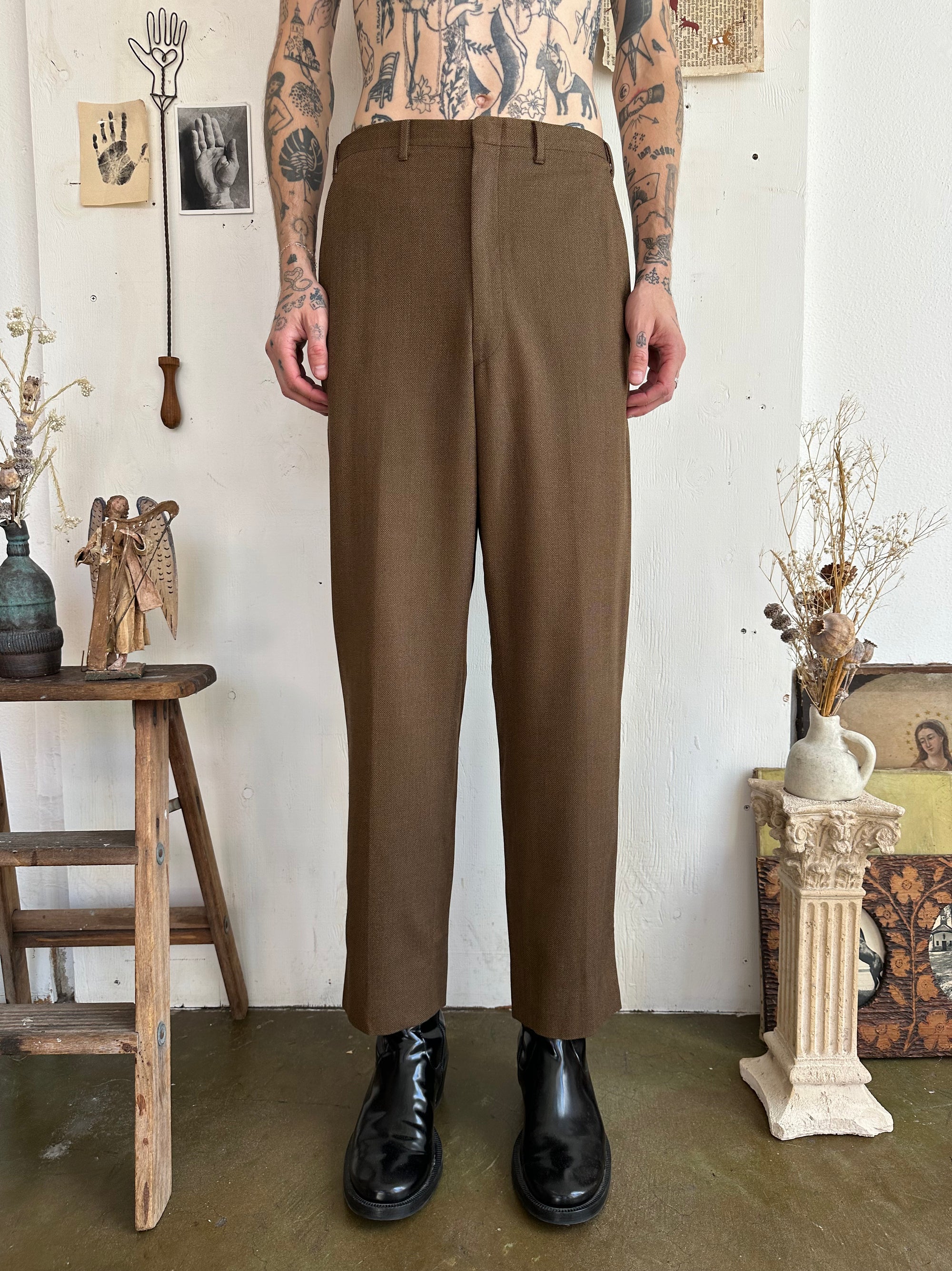 1960s Flat Front Trouser