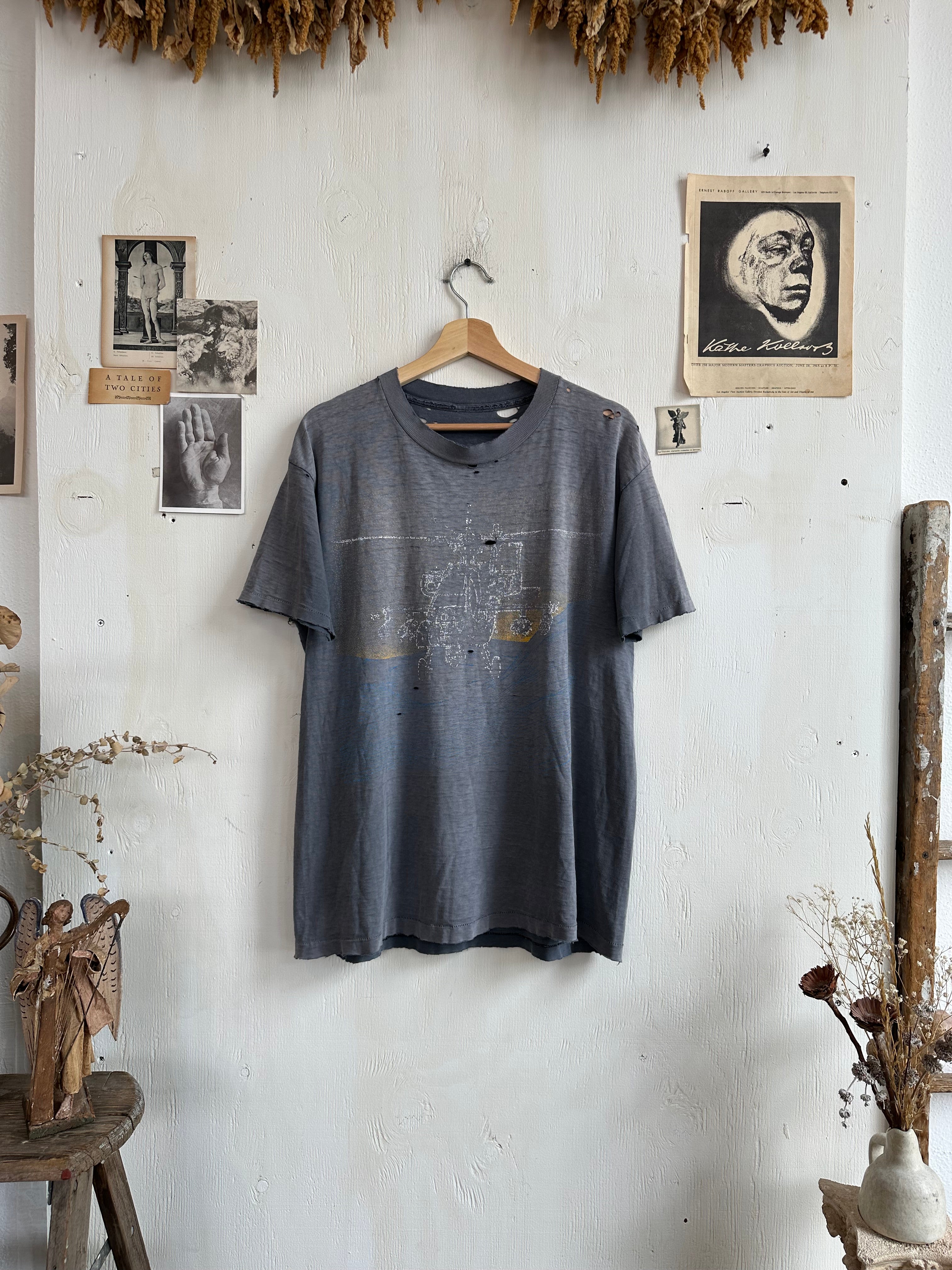 1980s Thrashed Apache helicopter Tee (XL)