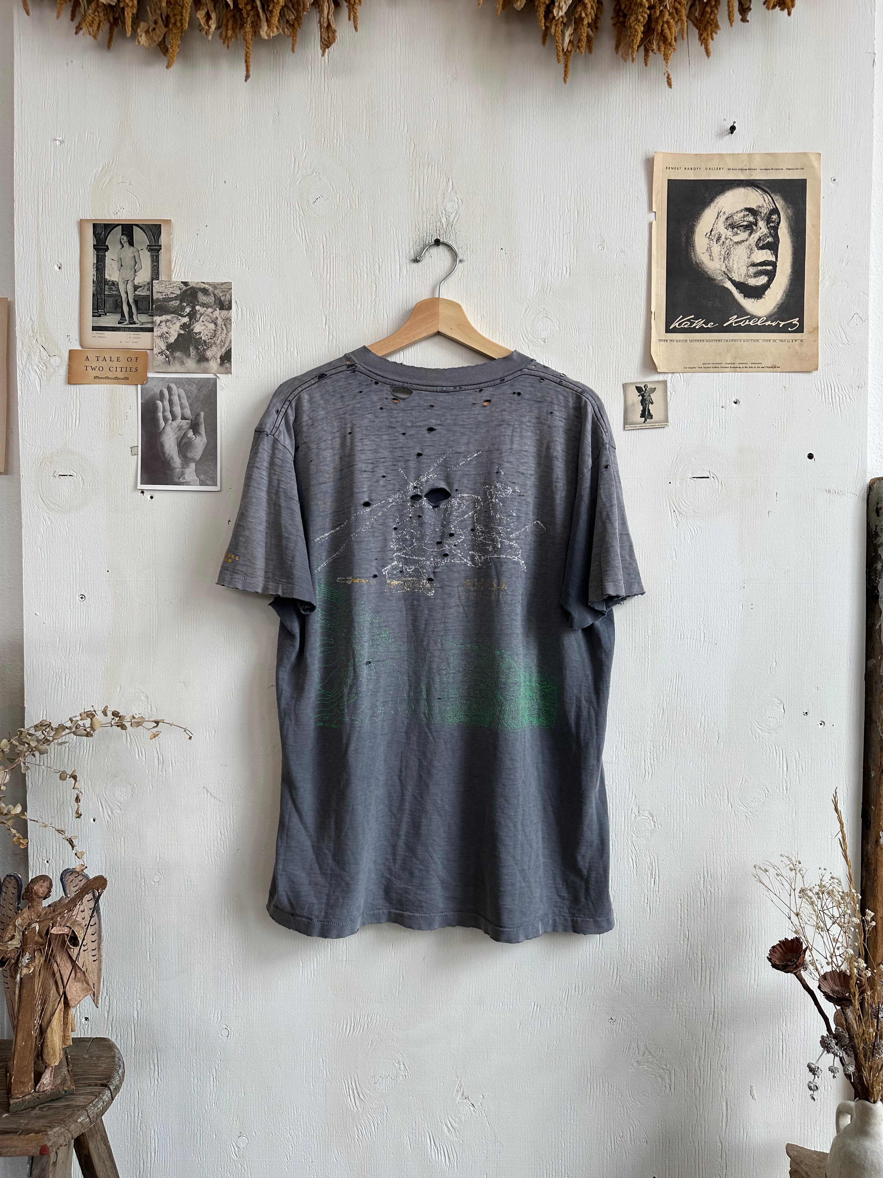 1980s Thrashed Apache helicopter Tee (XL)