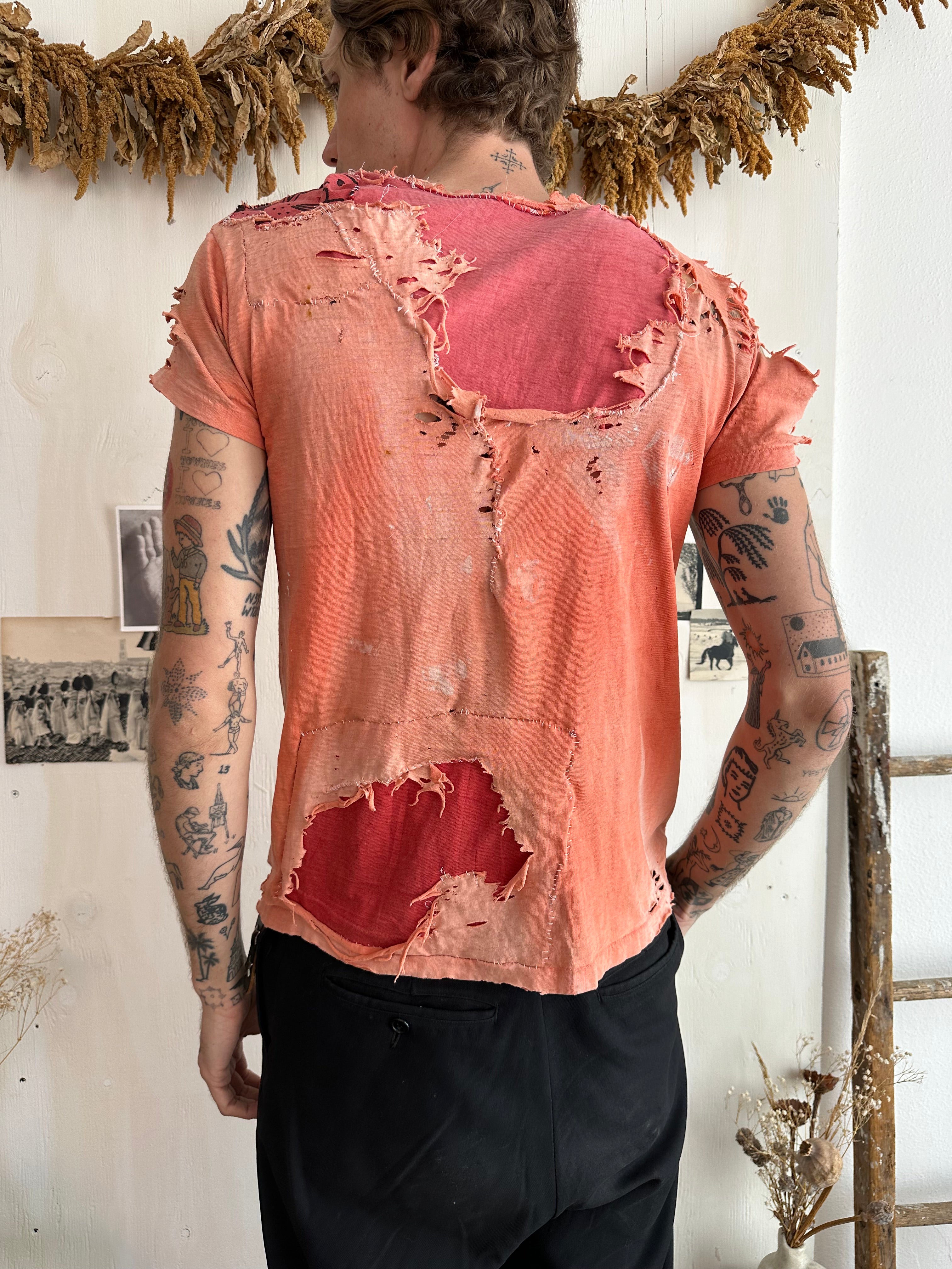 1960s Thrashed And Repaired Pocket Tee (M)