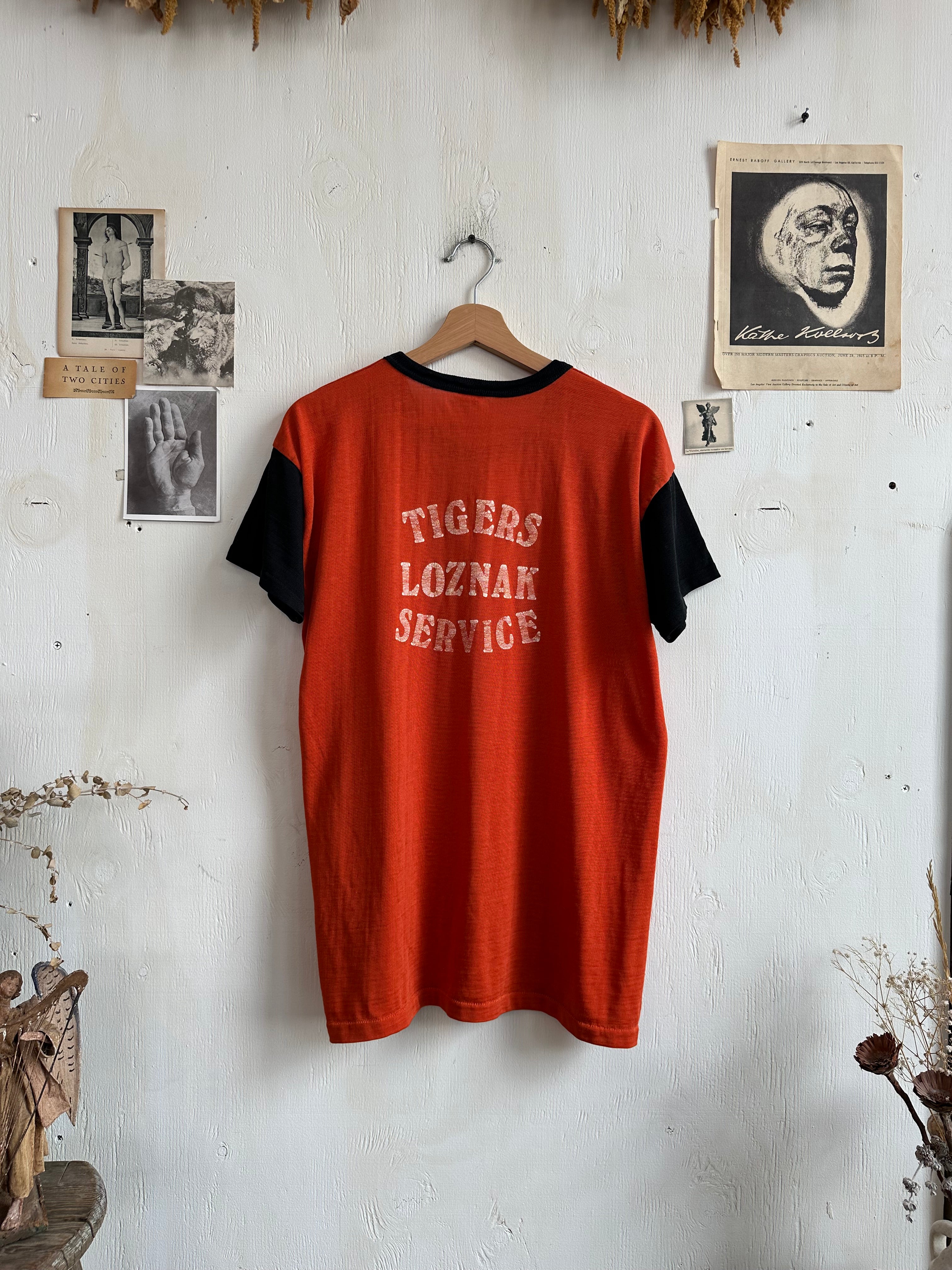 1960s Rayon “Tigers” Athletic Ringer (L/XL)
