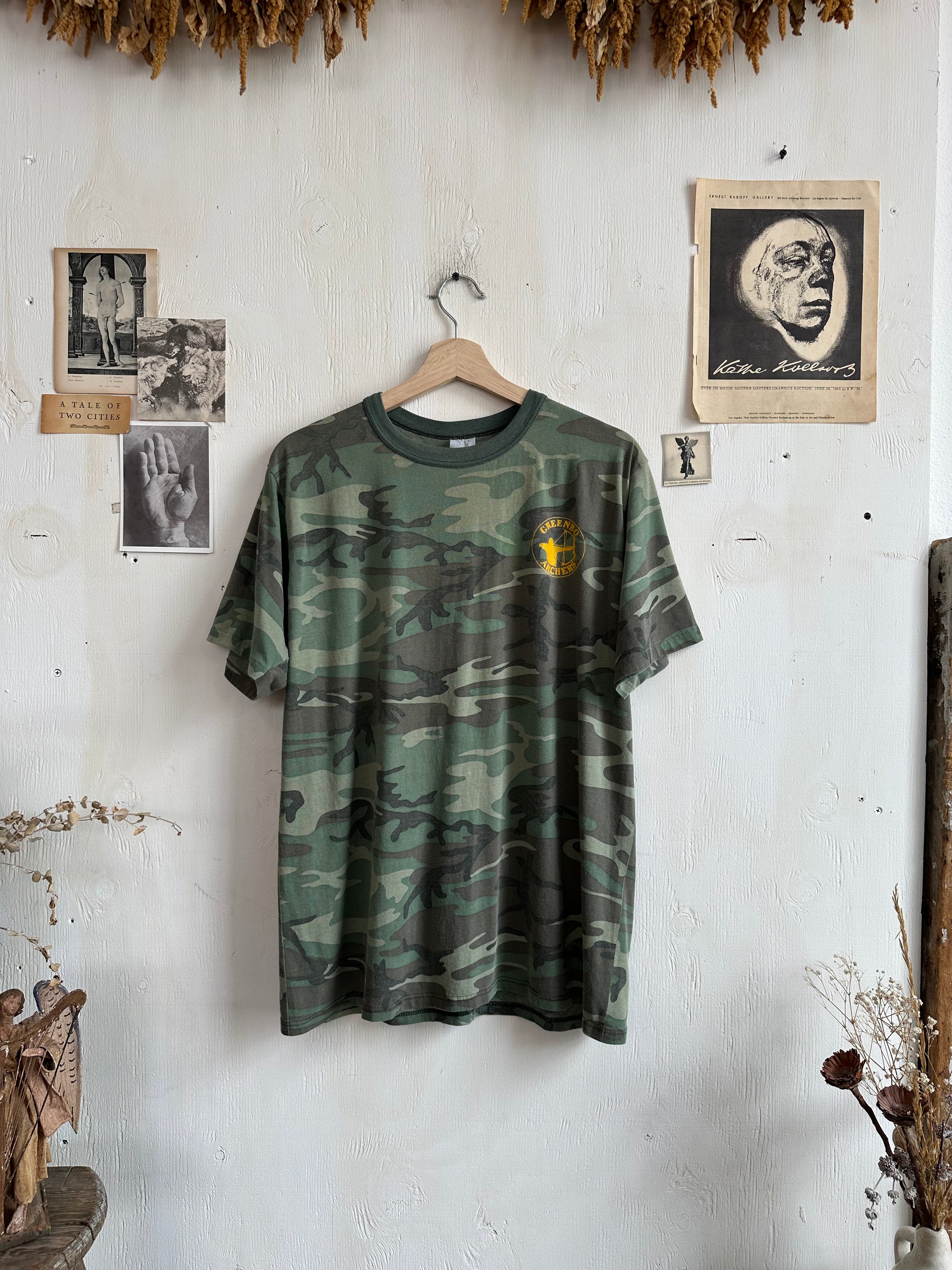 1980s “Greenbo Archers” Camo Tee (XL)