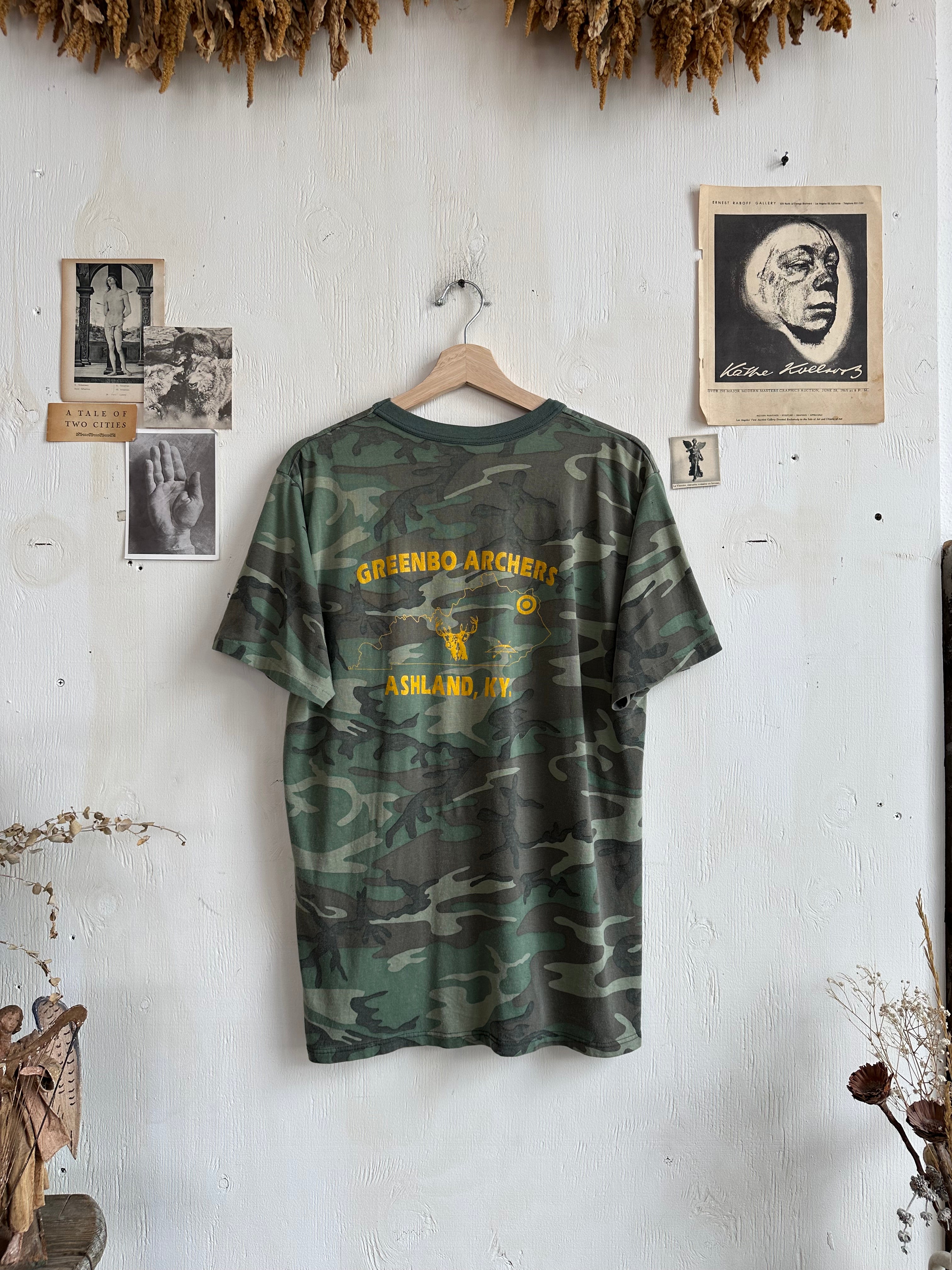 1980s “Greenbo Archers” Camo Tee (XL)