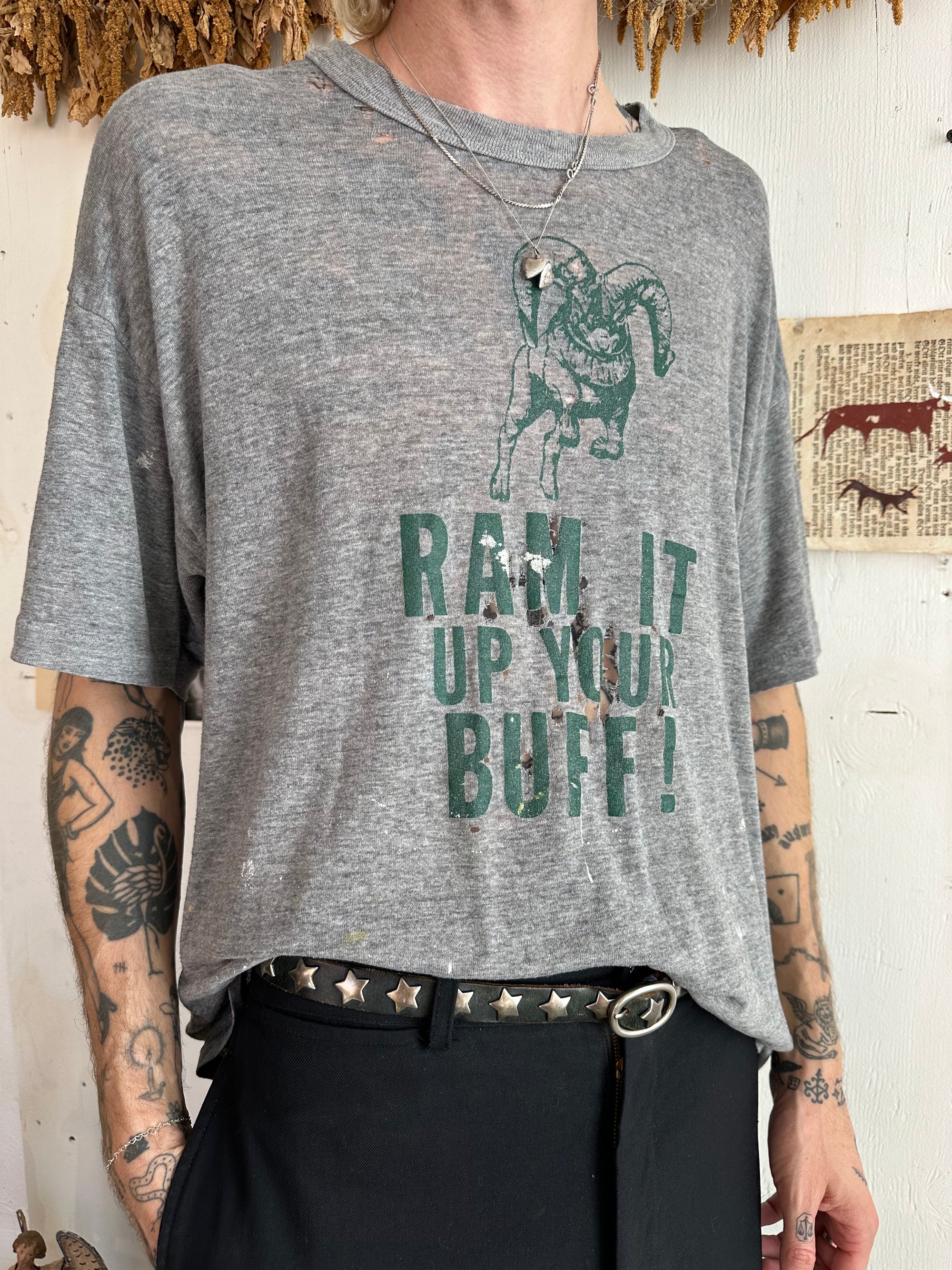 1980s Paper Thin Thrashed Rams T-Shirt