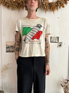1980s Thrashed Leaning Tower Of Pisa Tee (Boxy S/M)