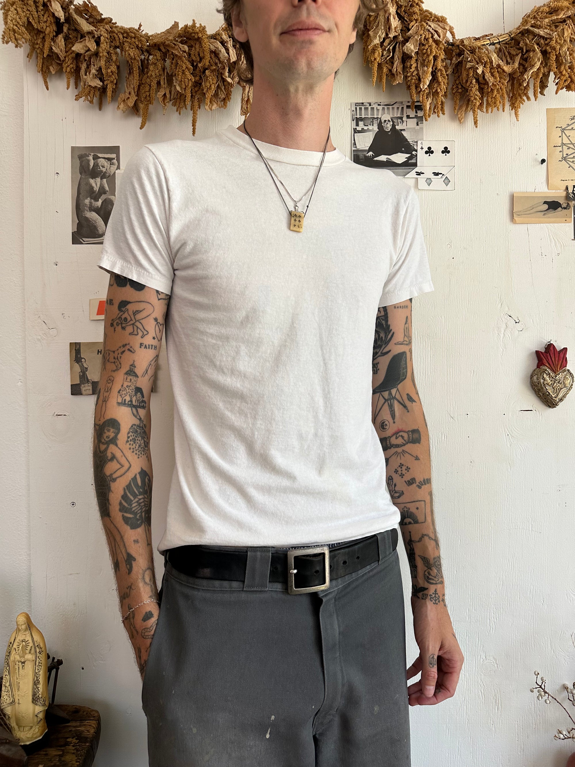 1970s Hanes White Blank