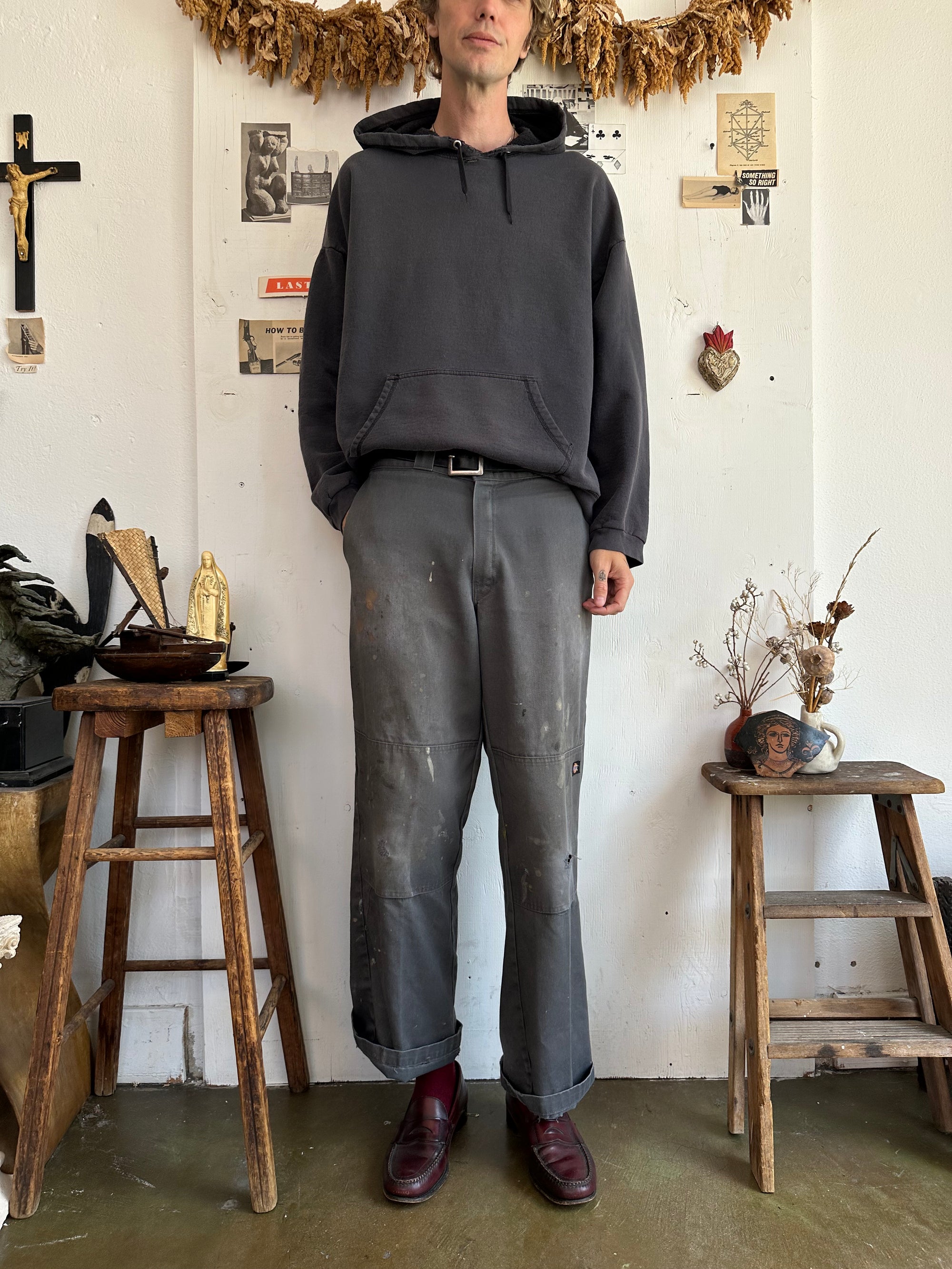 1990s Faded Black Hoodie