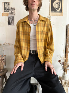 1970s Well-Worn Plaid Shirt (Boxy L/XL)
