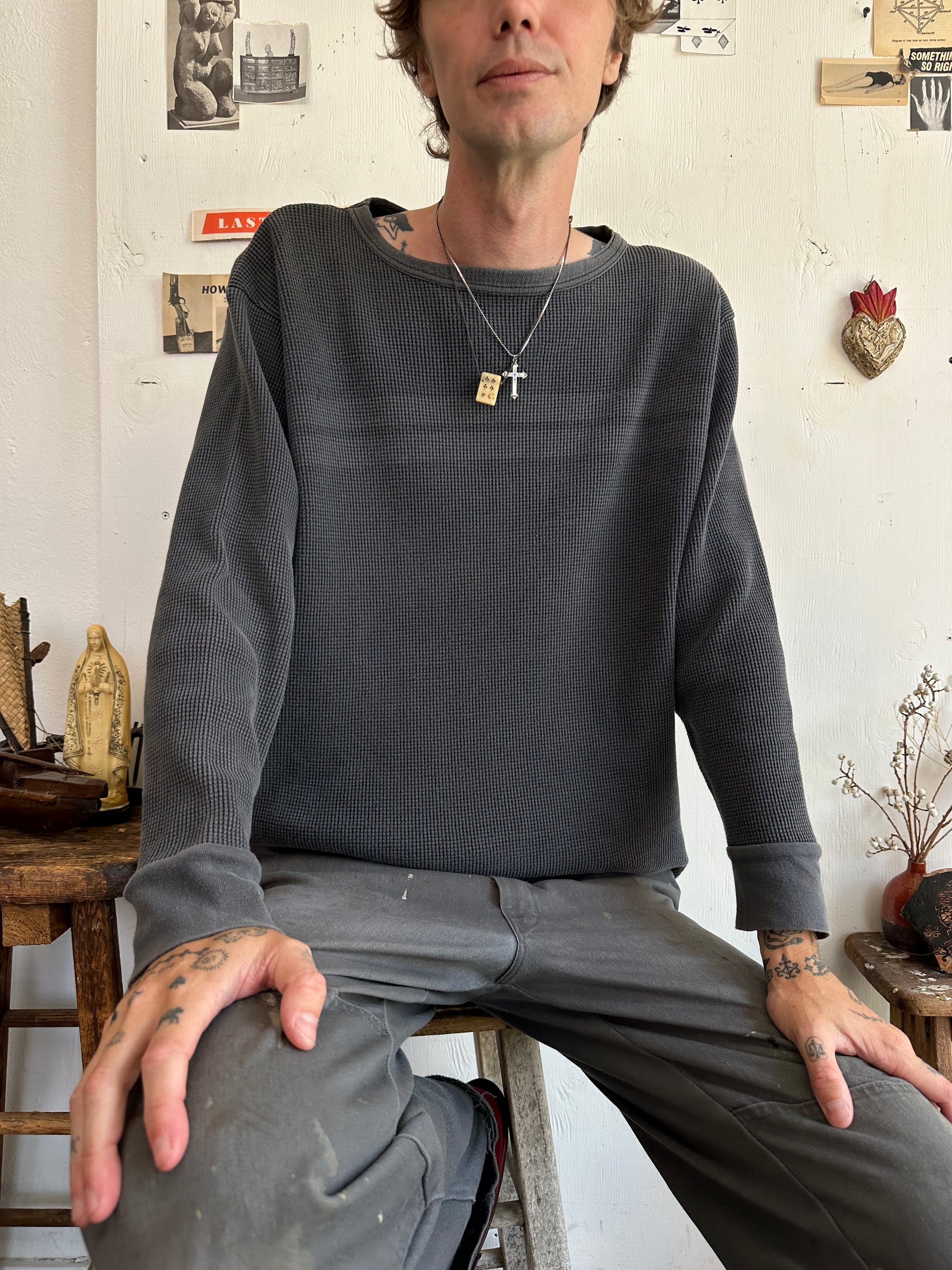 1990s Faded Ghost Stripe Black Thermal