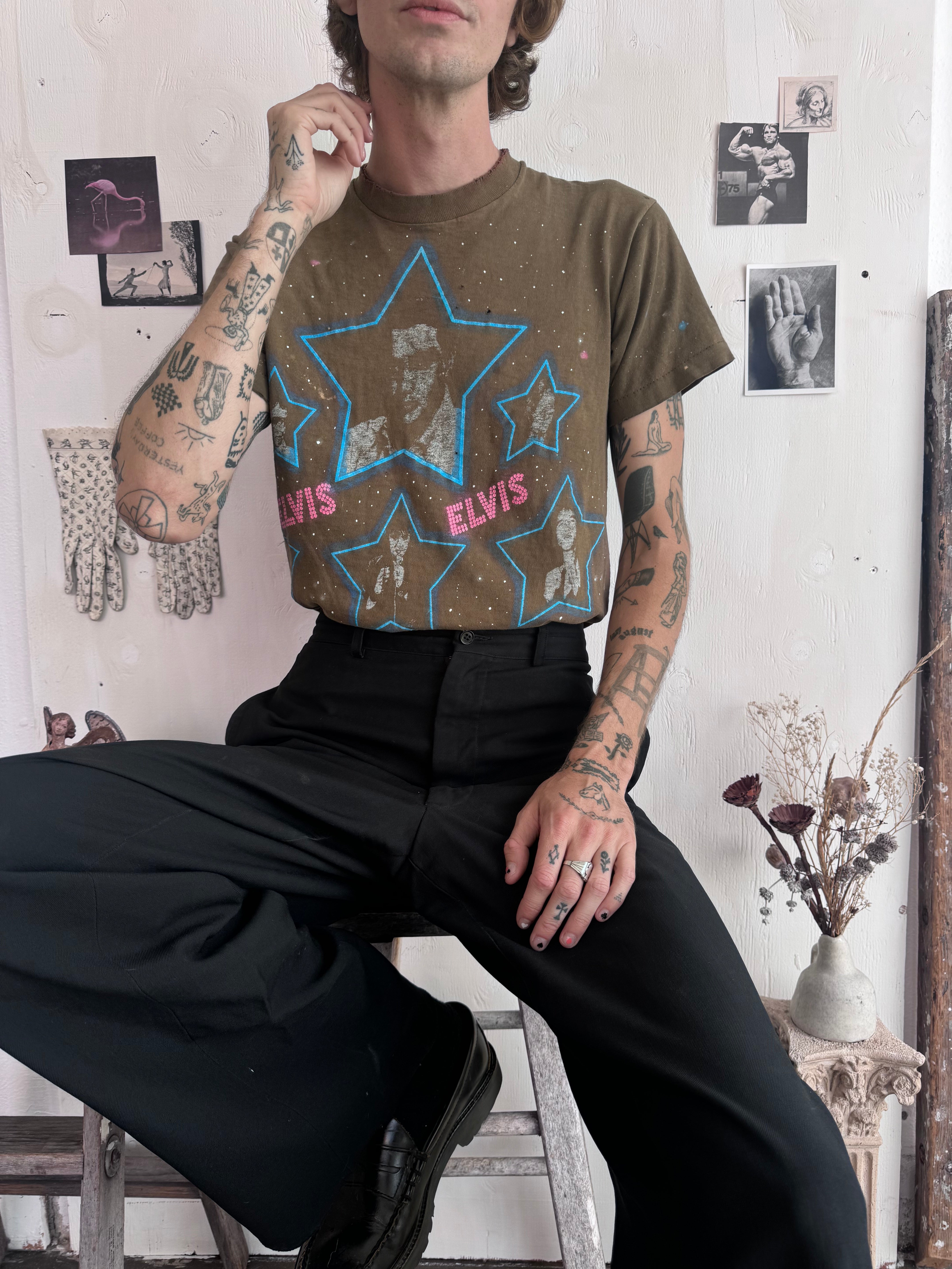 1980s Well Worn Elvis T-Shirt (M)