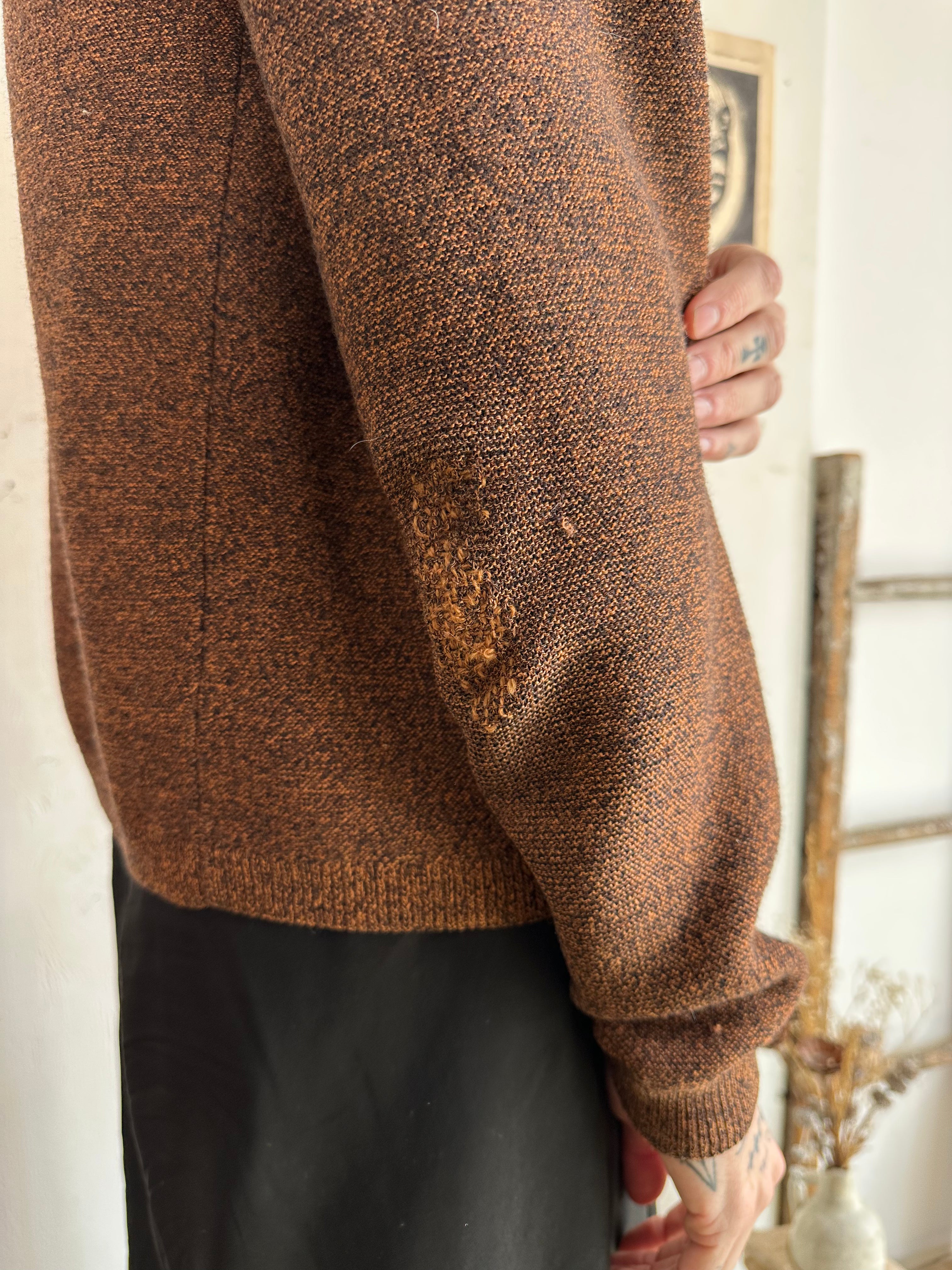 1960s Well-Worn Repaired Cardigan (M/L)