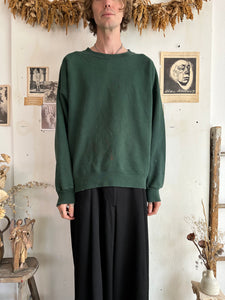 1990s Well-Worn Green Sweatshirt (Boxy XL/XXL)