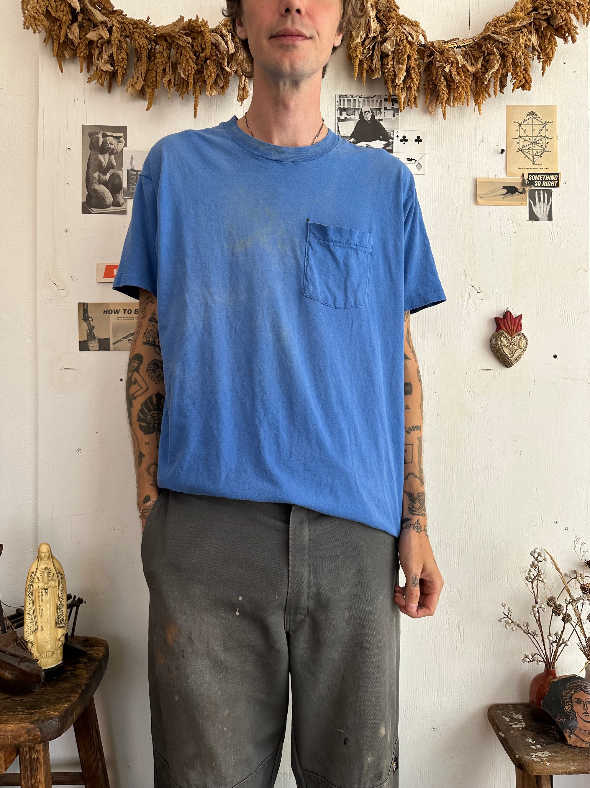 1990s Faded Blue Pocket Tee