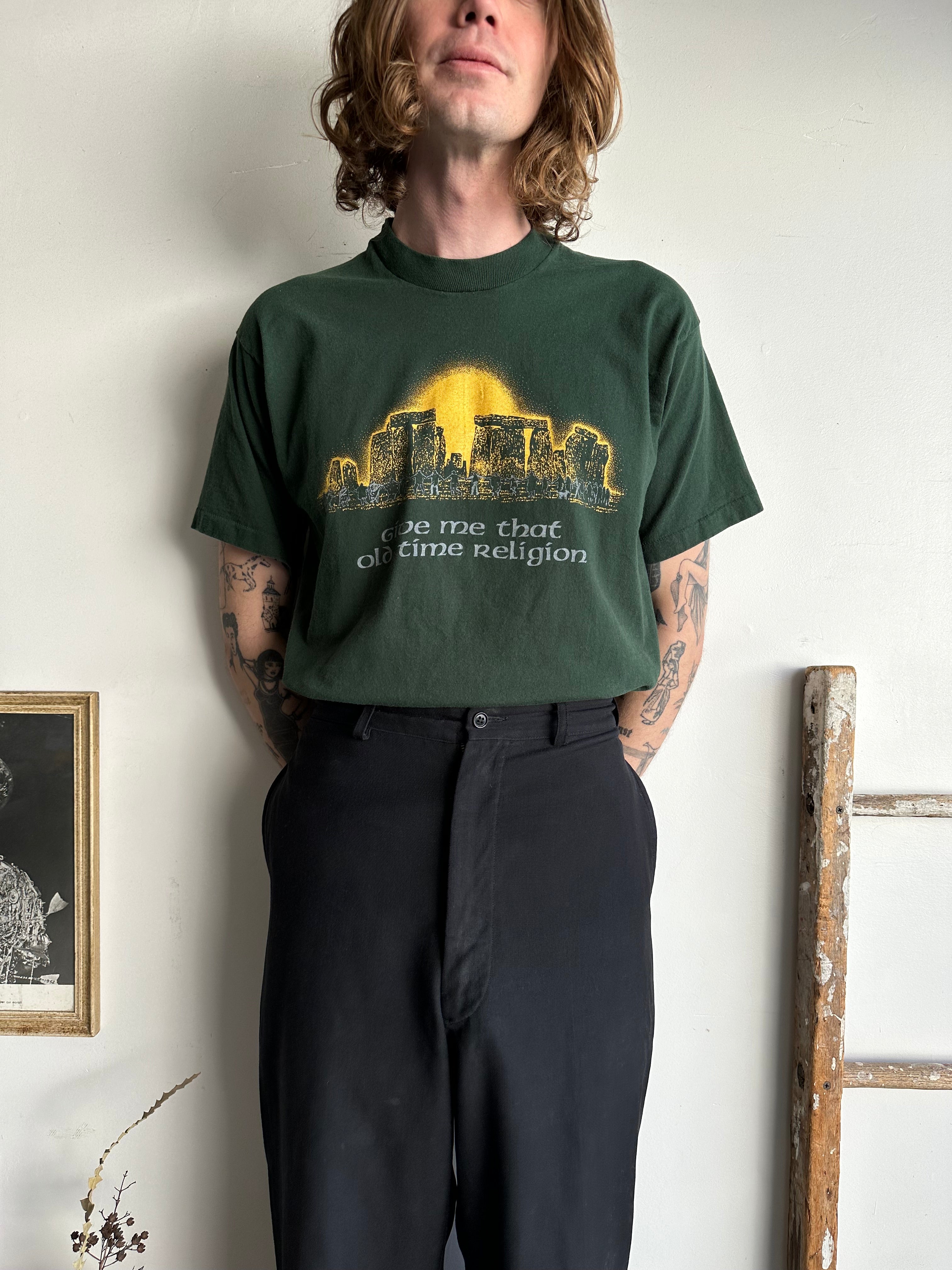 1990s "Old Time Religion" Stonehenge T-Shirt (L)